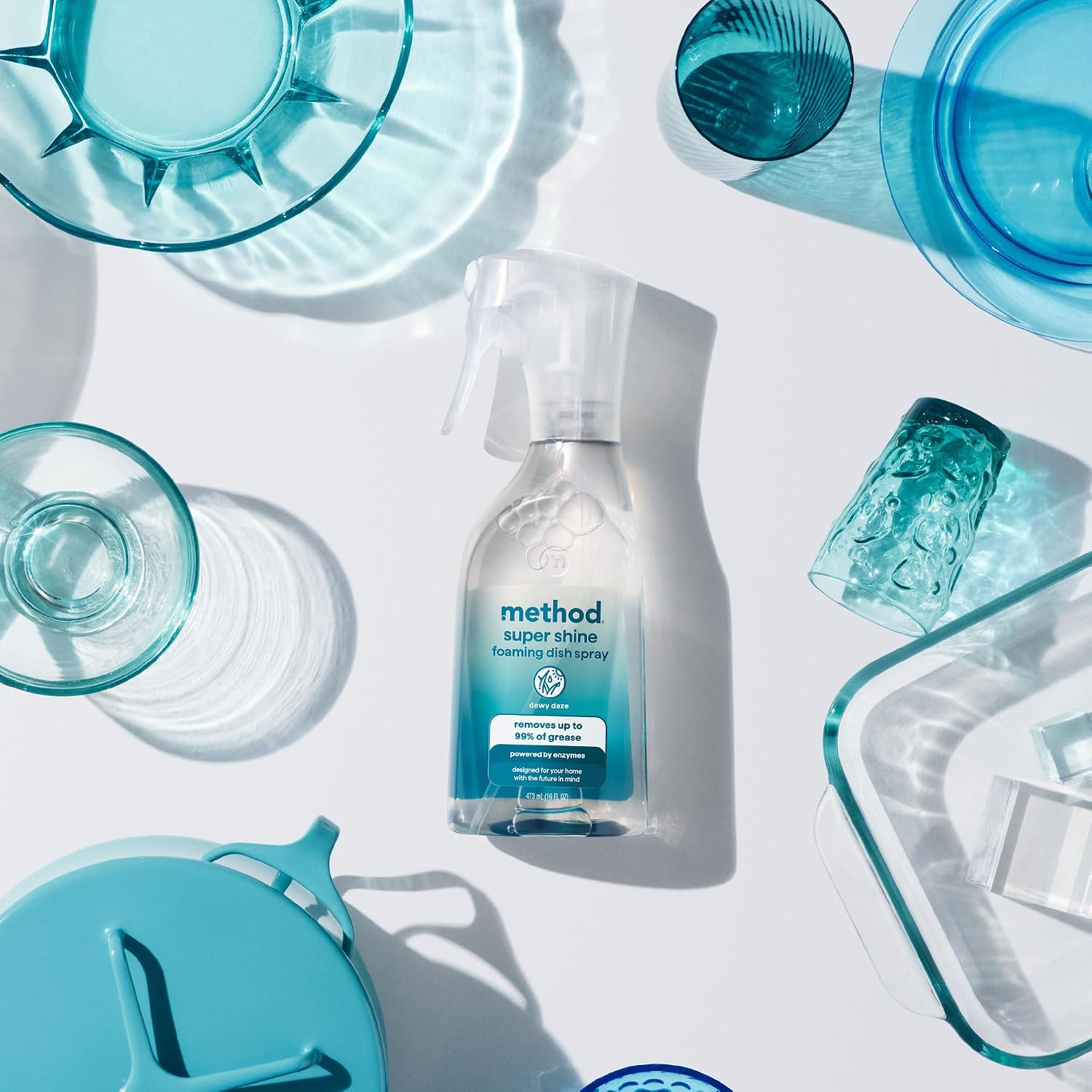 Method Super Shine Foaming Dish Spray Starter Kit, Reuse With Trigger, Powered by Enzymes, Dewy Daze Scented - Image 12