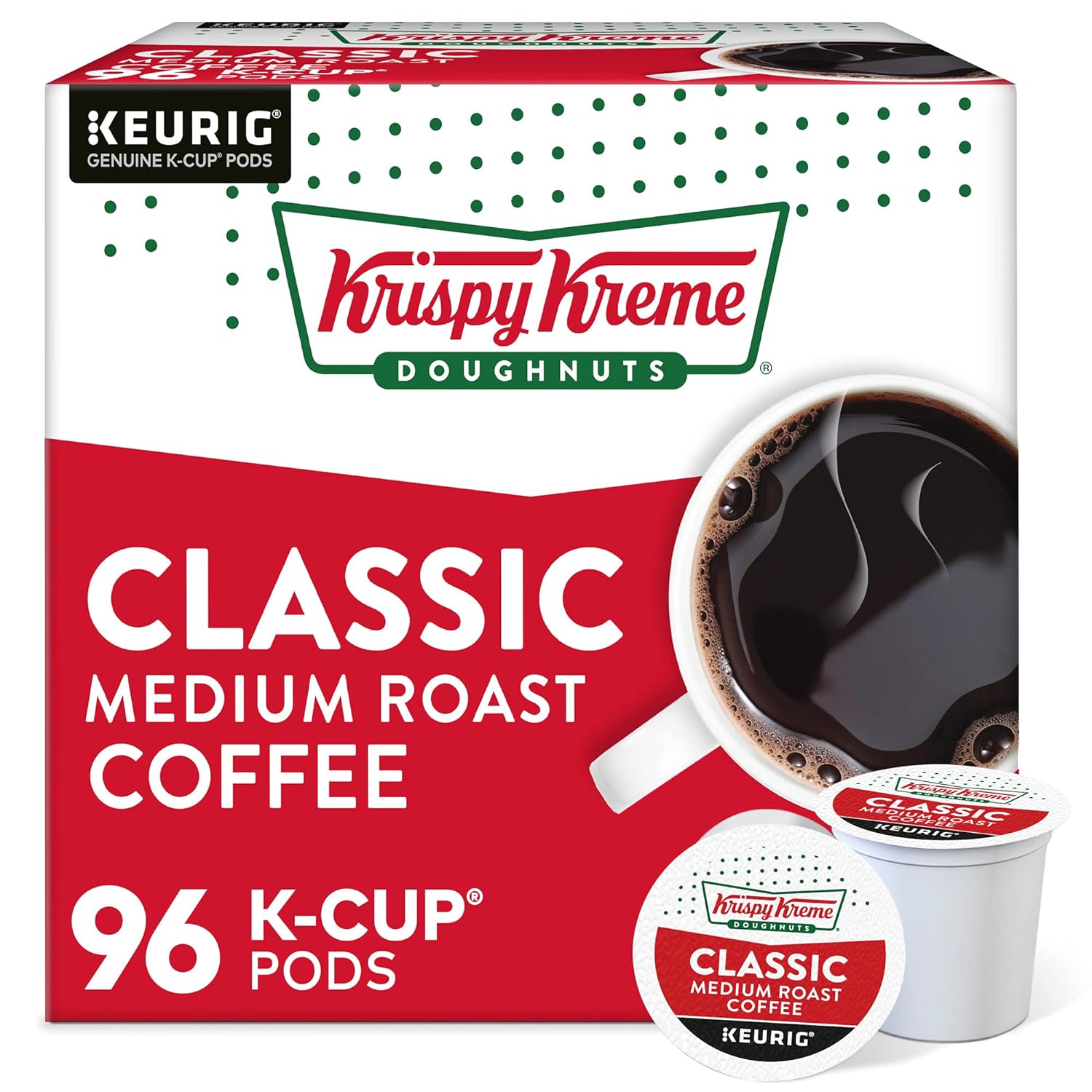 Krispy Kreme Classic Coffee, Keurig Single Serve K-Cup Pods, Medium Roast, 96 Count - Image 2