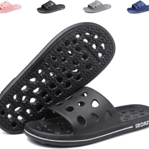 FINLEEO Shower Sandals with Drainage Holes – Quick Drying Bathroom & Gym Slippers for Men and Women
