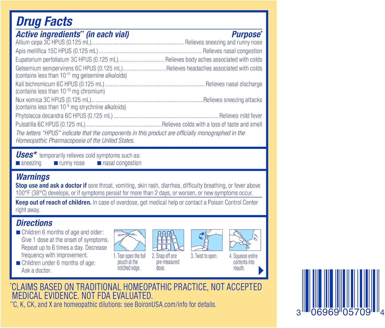 Boiron ColdCalm Baby Single-Use Drops for Relief from Cold Symptoms of Sneezing, Runny Nose, and Nasal Congestion - Sterile and Non-Drowsy Liquid Doses - 30 Count - Image 9
