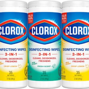 Clorox Disinfecting Cleaning Wipes Value Pack, 35 Count Each, Pack of 3