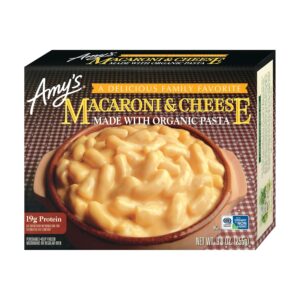 Amy’s Frozen Meals, Macaroni and Cheese, Made With Organic Pasta, Microwave Meals, 9 Oz
