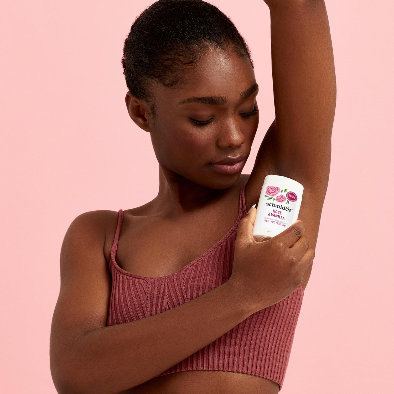 Schmidt's Aluminum-Free Vegan Deodorant Rose & Vanilla with 24 Hour Odor Protection for Women and Men, Natural Ingredients, Cruelty-Free, 2.65 oz - Image 6