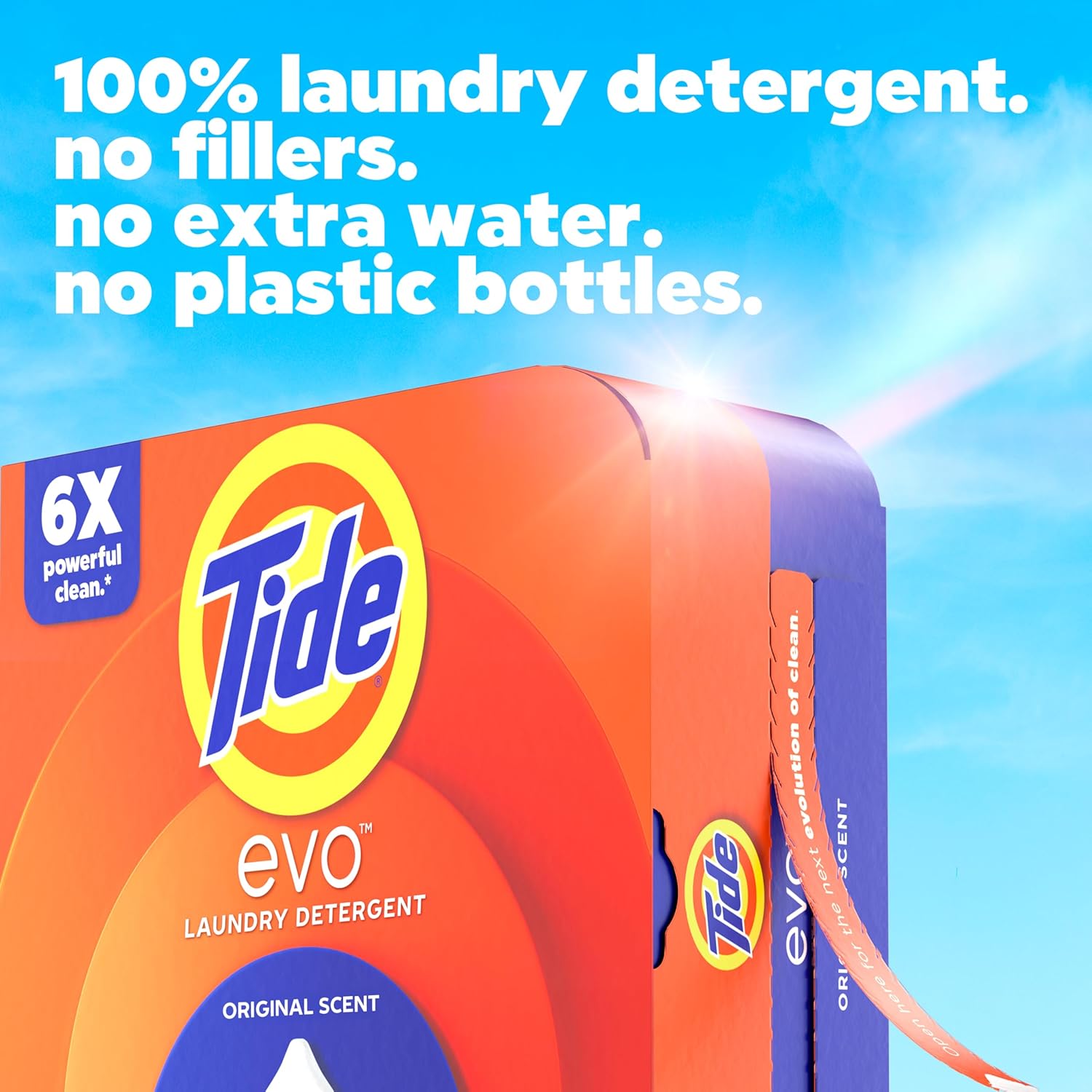 Tide evo Laundry Detergent Original Scent Works on 100% of Common Stains Concentrated Travel Detergent HE Compatible and Instant Dissolve Fights Stains Better than Leading Detergent Sheet, 42 Count - Image 3