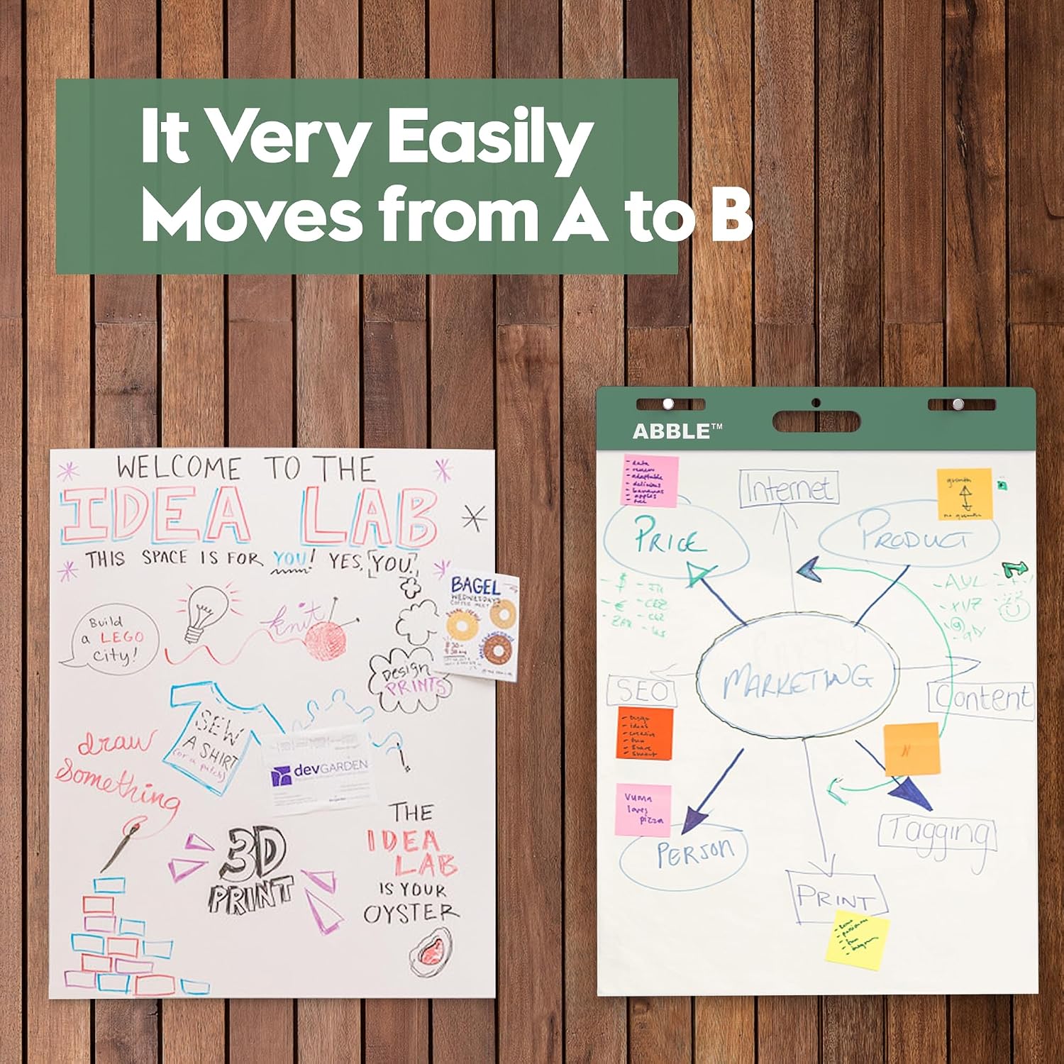 Super Sticky Easel Pad, 25 x 30 Inches, 30 Sheets/Pad, 8 Pads/Pack (Green), Large Self Stick Flip Chart Paper for Whiteboards, Premium White Chart Paper for Teachers, Office, and Classroom Supplies - Image 5