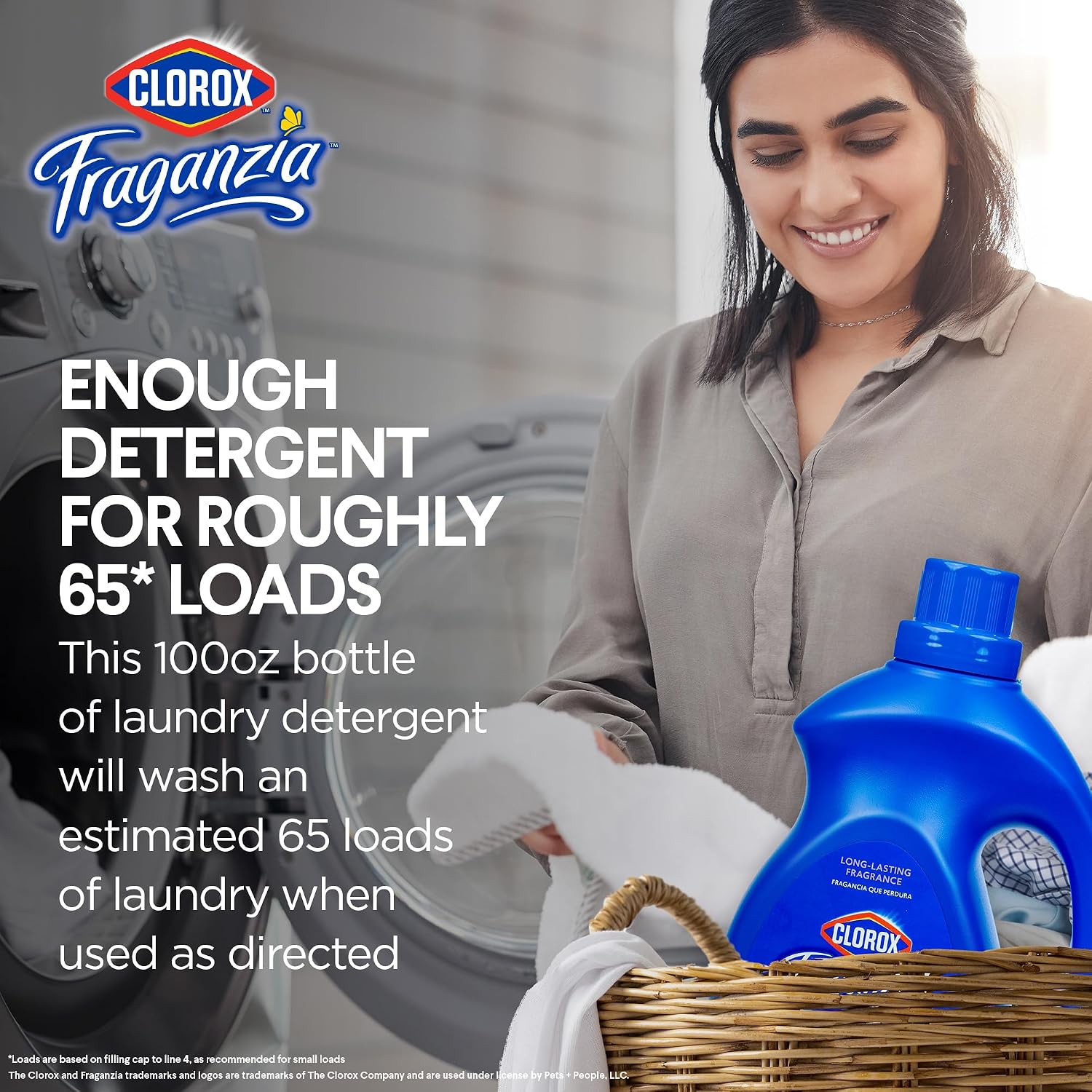 Clorox Fraganzia Liquid Laundry Detergent, Lavender Scent - High Efficiency Formula for All Front and Top Load Washing Machines, Long-Lasting Fragrance, 65 Loads per Bottle, 100 Fl Oz - Image 5