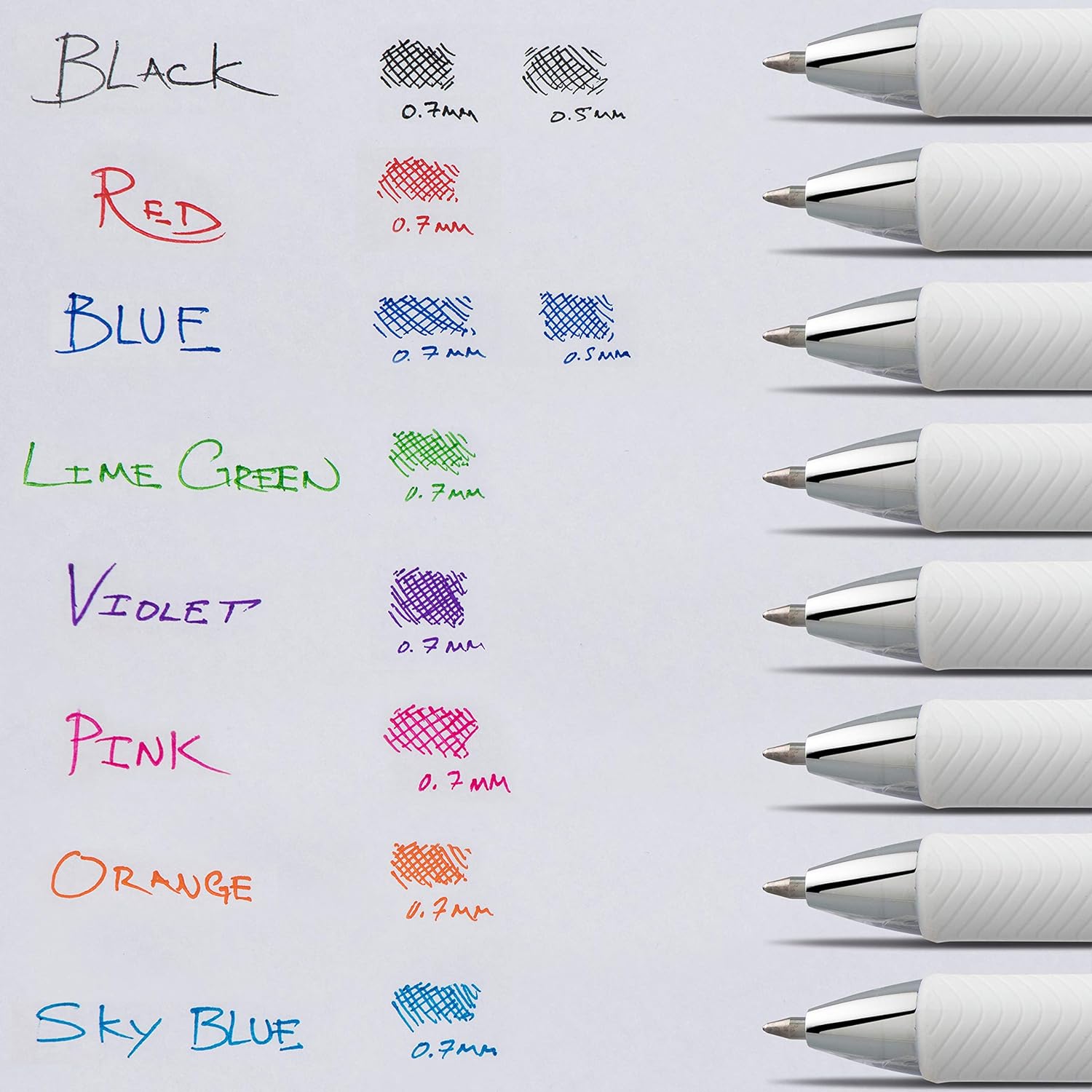 Pentel EnerGel Pearl RTX Retractable Liquid Gel Pen, (0.7mm), Medium Line, Needle Tip, Black Ink, Pack of 2 (BLN77WBP2A) - Image 7