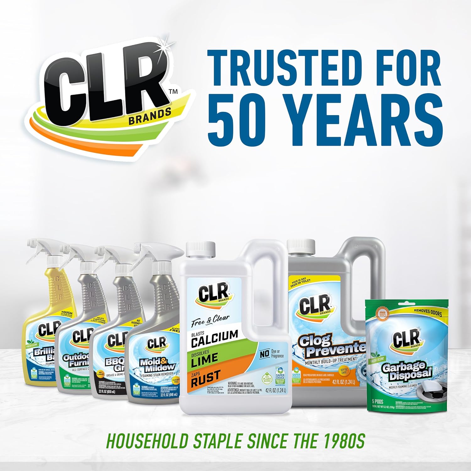 CLR Brands Mold and Mildew Stain Remover, 32 oz. Spray Bottle, Pack of 2, Multi-Surface Stain Remover, Works on Tile, Wood, Concrete, Glass, and More - Image 9