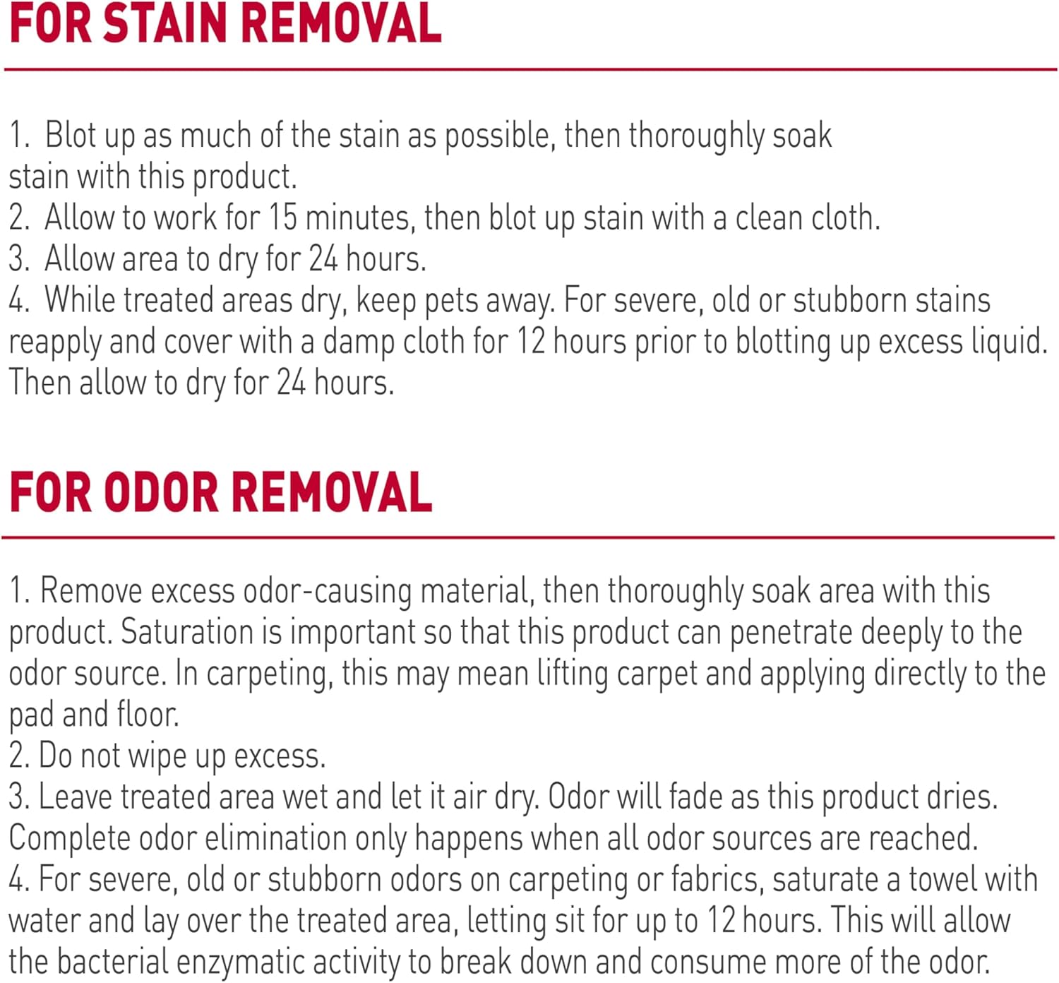 Nature's Miracle Stain and Odor Remover, Spot Stain and Pet Odor Eliminator, Enzymatic Formula, 32 Ounce Spray - Image 6