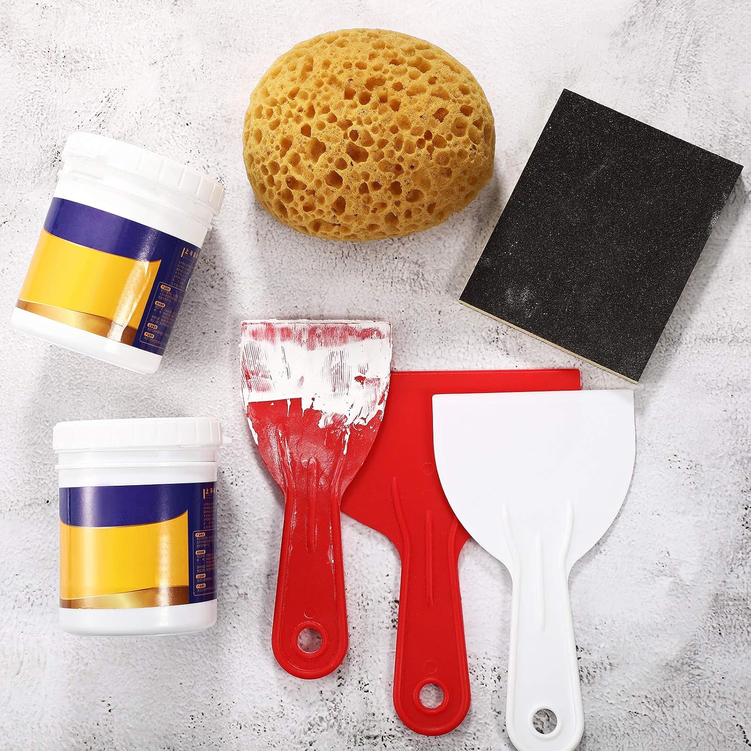 Patelai Knockdown Texture Sponge Drywall Wall Patch Ceiling Texture Sponge Home Decor for Repair DIY Painting Ceiling(2 Pieces,13 x 15 x 6 cm) - Image 5