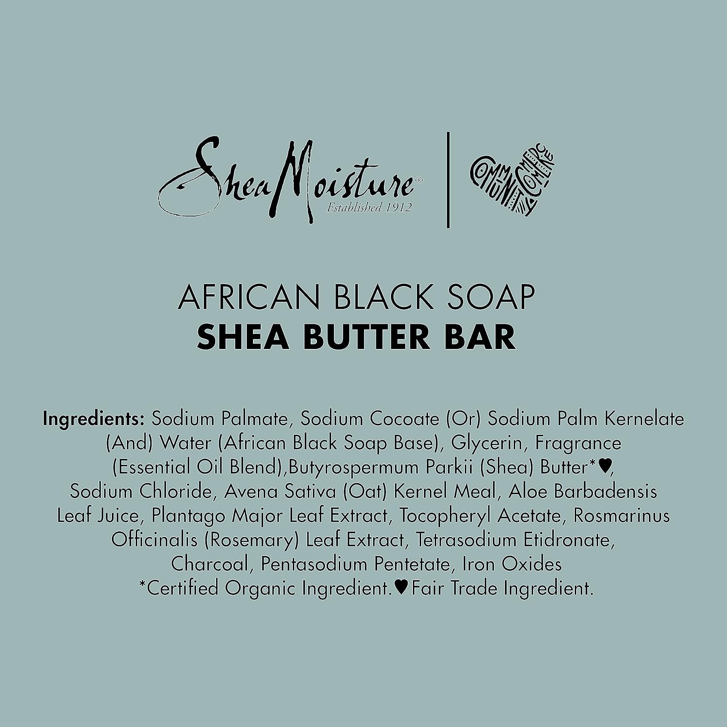 SheaMoisture Bar Soap for Troubled Skin African Black Soap Cleanser with Shea Butter 8 oz - Image 9