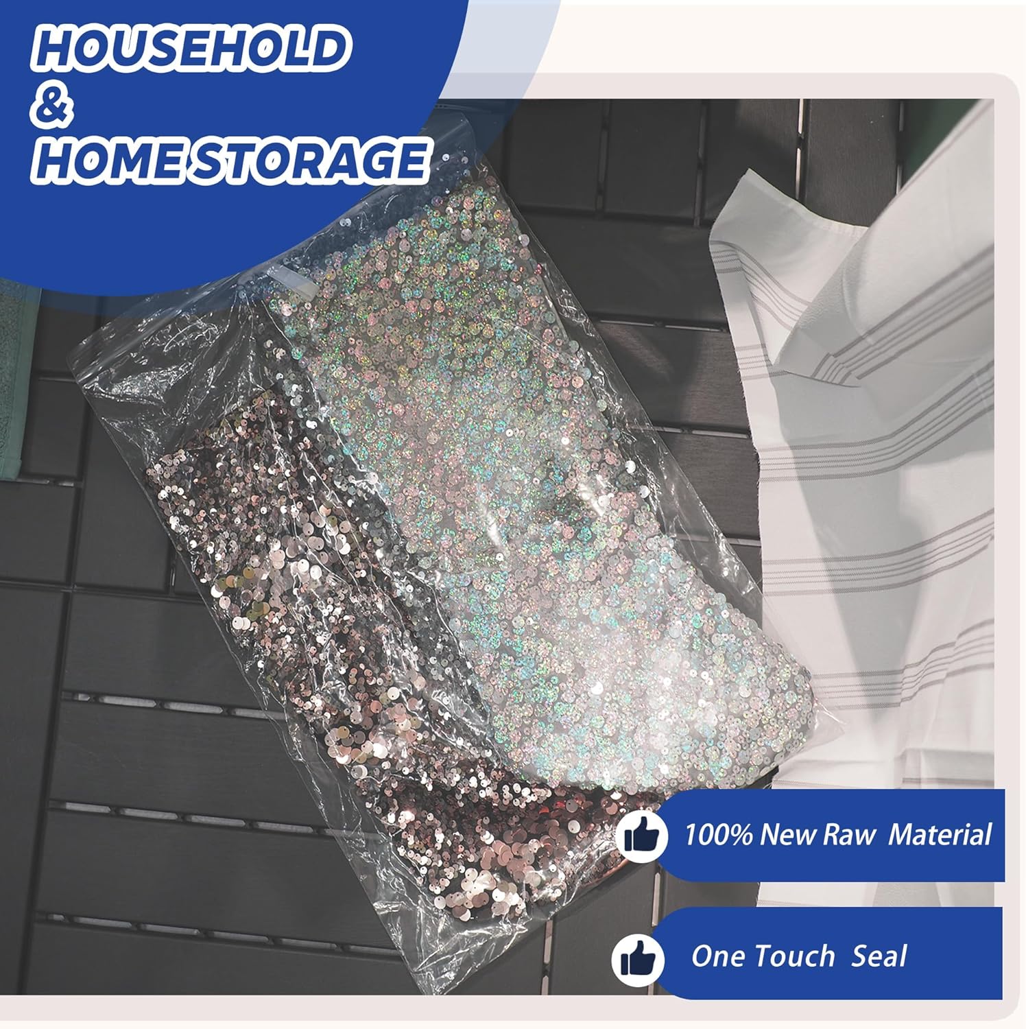 3 Gallon JUMBO Size Zip Storage Bags Bulk, 16" x 18" (100 Bags Total), Reusuable XXL Extra Large Heavy Duty Clear Bags with Sealable Zipper Top For Clothes, Travel, Moving - Image 4