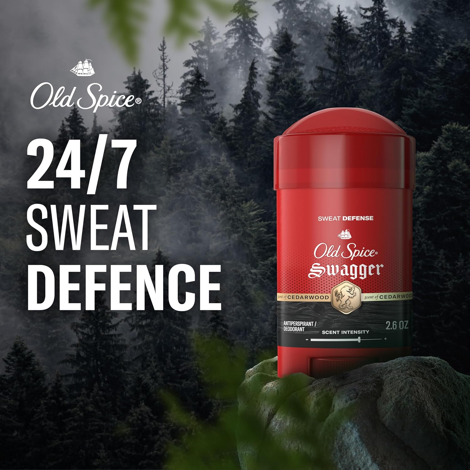 Old Spice Sweat Defense Antiperspirant & Deodorant for Men, 24/7 Ultimate Sweat Protection, Long Lasting Scent, Soft Solid, Swagger with Cedarwood Scent, 2.6 oz - Image 4