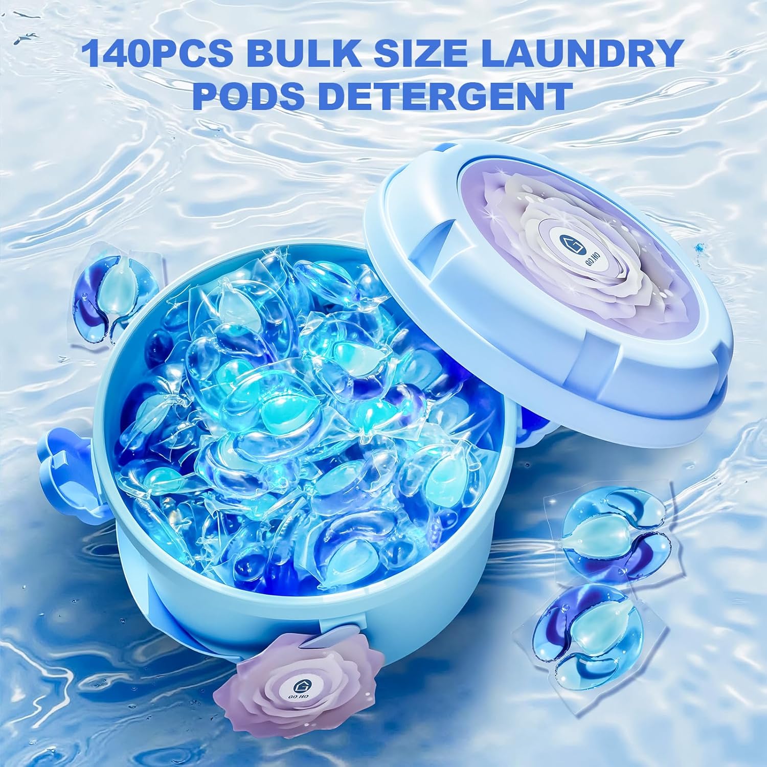 140-Count Laundry Detergent Pacs, 5-in-1 Powerful Clean, Stain Remover, Color Protector, Fabric Care, Deep Hygienic Clean, HE Compatible - Image 4