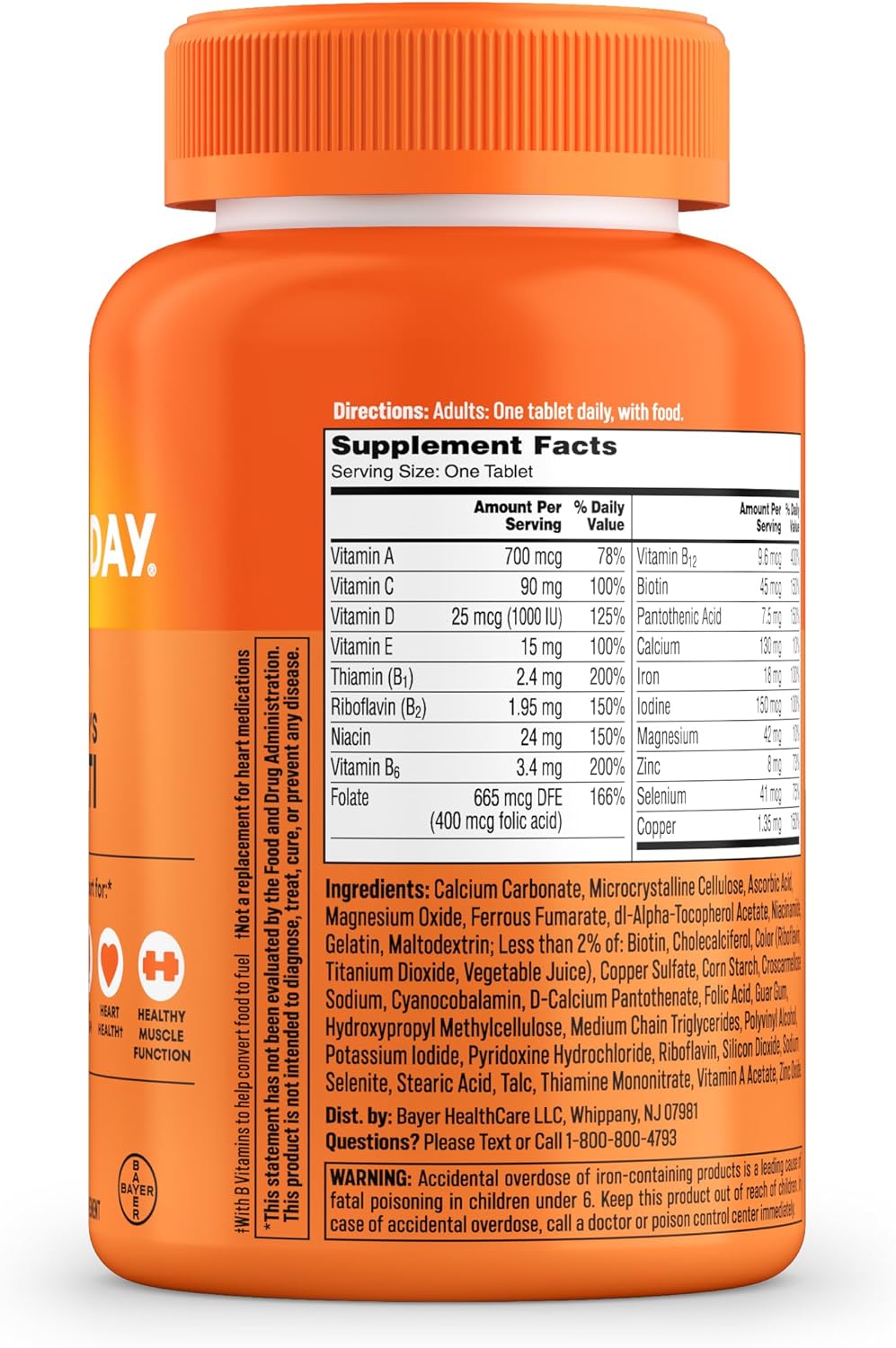 One A Day Multivitamin for Women- Daily Vitamins for Woman with Biotin, Calcium, Folic Acid, Iron & Zinc, Complete Women’s Vitamins, 200 Ct (Packaging May Vary) - Image 8
