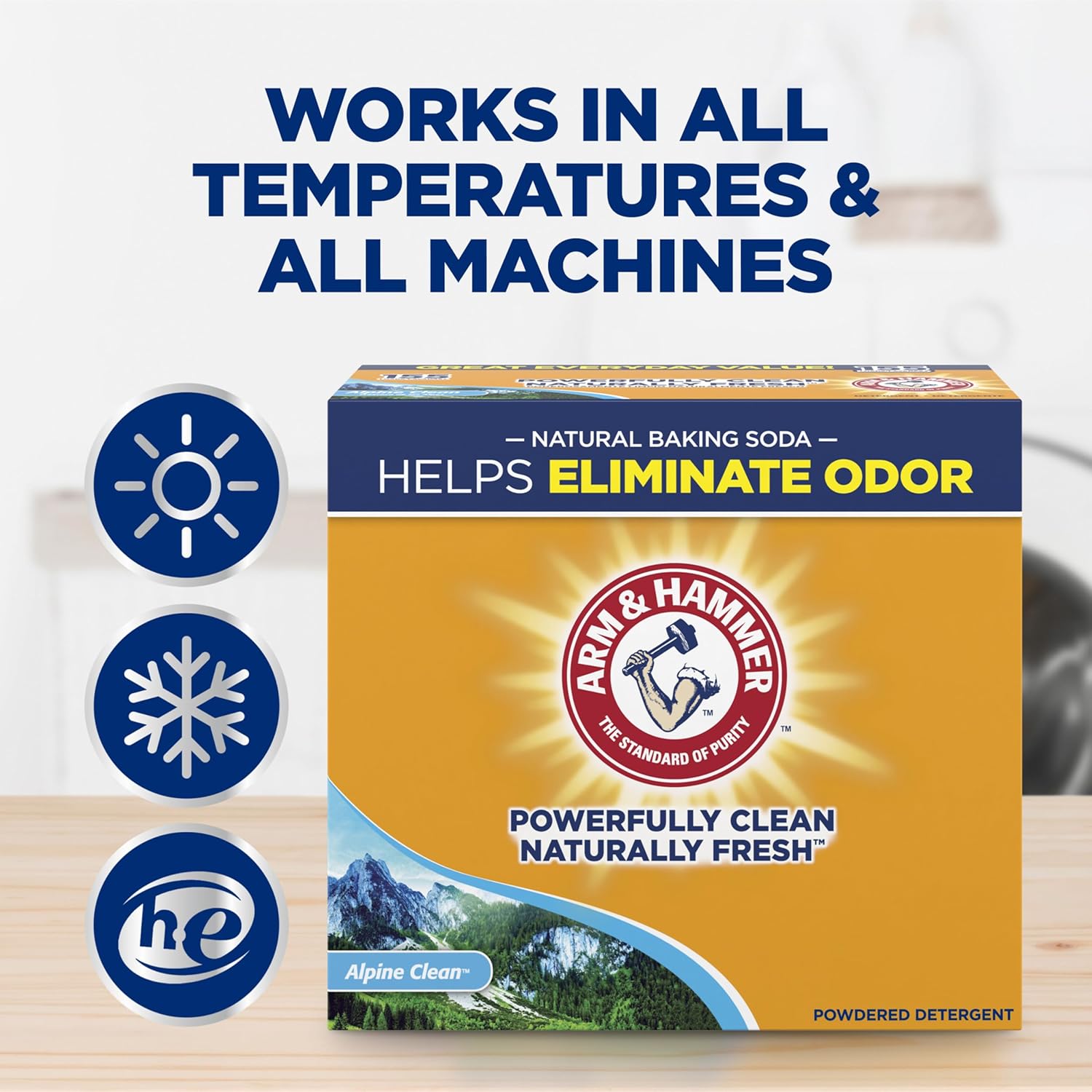 ARM & HAMMER Powder Laundry Detergent, Alpine Clean, 9.56 lb, 155 Loads - Image 4