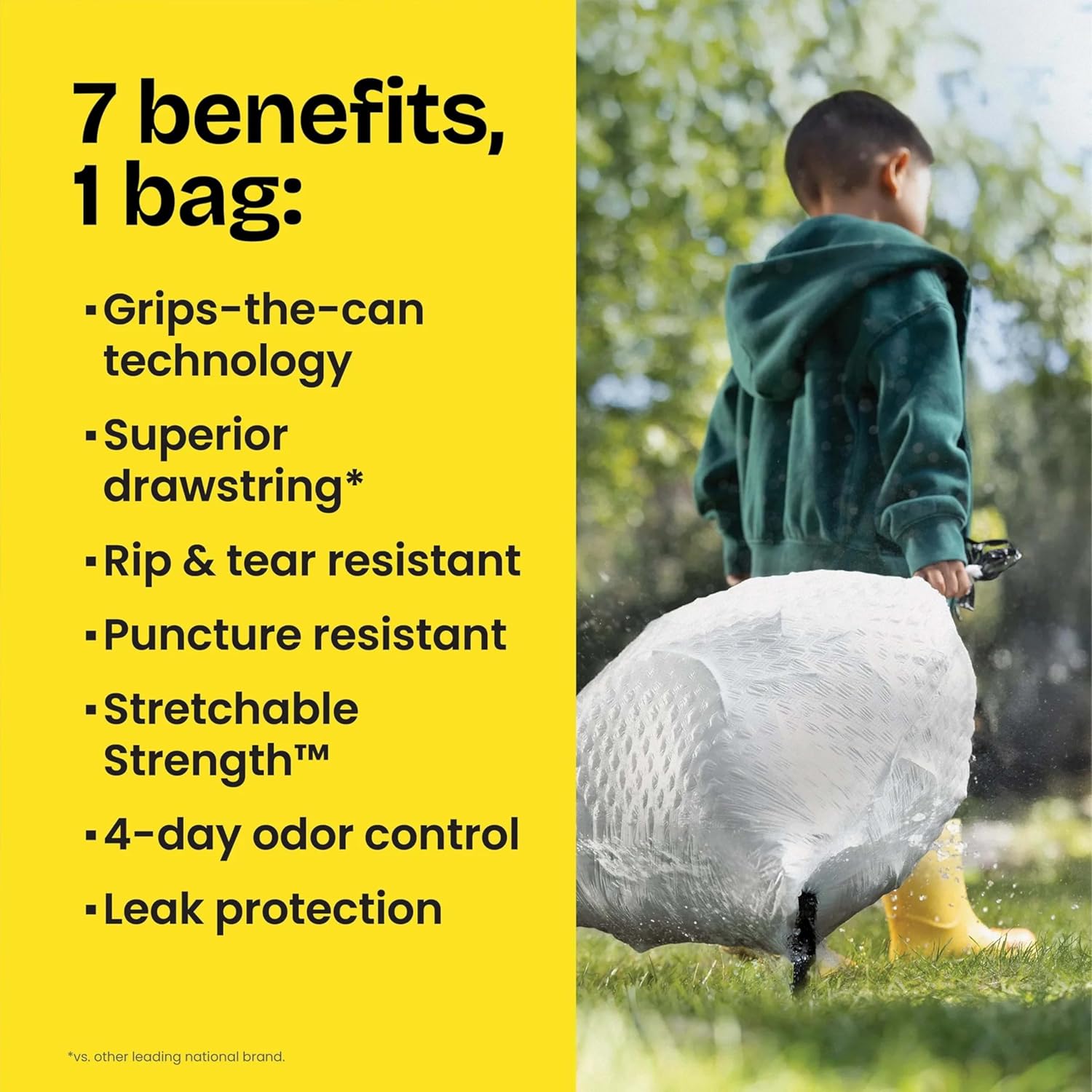Glad ForceFlex Tall Kitchen Trash Bags, 13 Gallon, Fresh Clean, 80 Count (Package May Vary) - Image 5