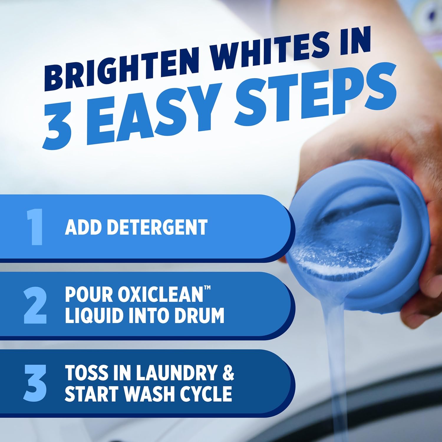 OxiClean White Revive Whitener & Stain Remover Liquid Additive, Water-Activated Oxygen Bleach for Laundry, 45 fl oz - Image 10