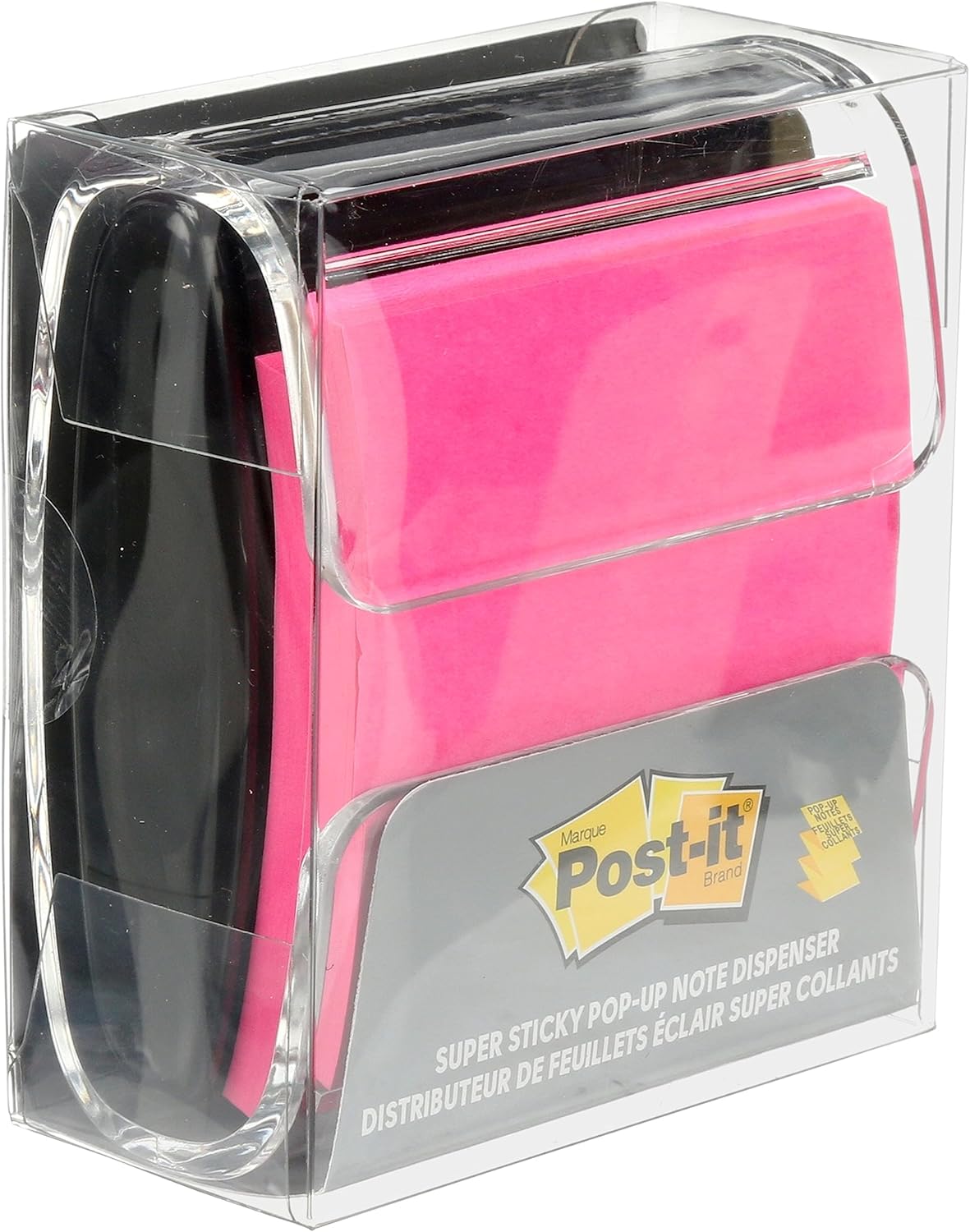 Post-it Pop-up Notes Dispenser, 3x3 in, Black Base Clear Top, Pack Includes Dispenser and a 45-Sheet Pad of Pop-up Notes (WD-330-BK) - Image 7