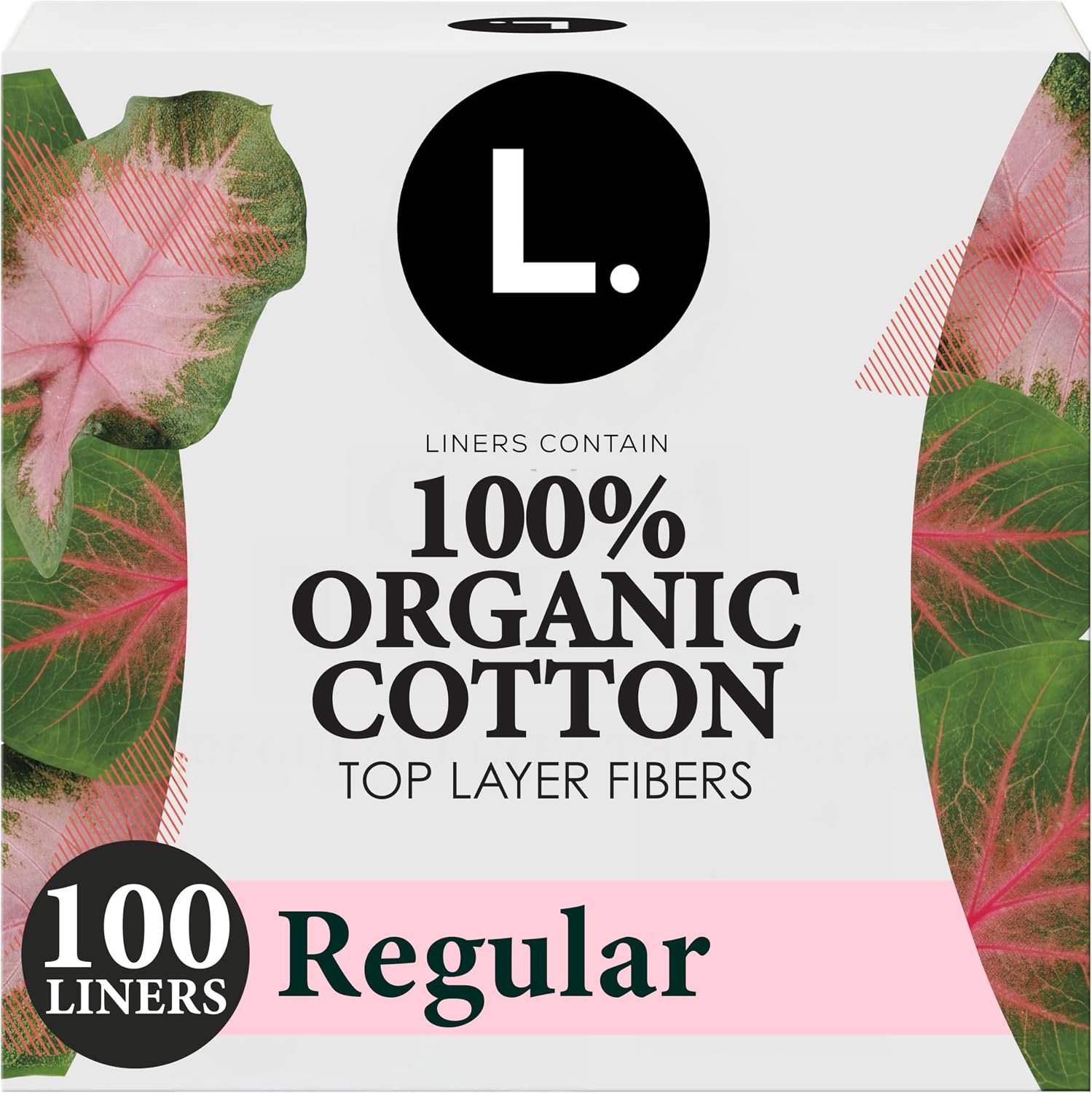 L. Ultra Thin Liners for Women, Regular Coverage, Organic Cotton Top Layer, Unscented Pantiliners, 100 Count - Image 2