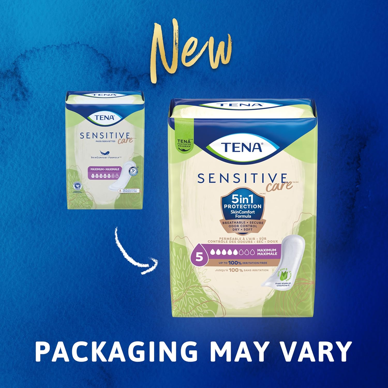 TENA Sensitive Care Maximum Pads, Regular Length, 56 count - Image 3