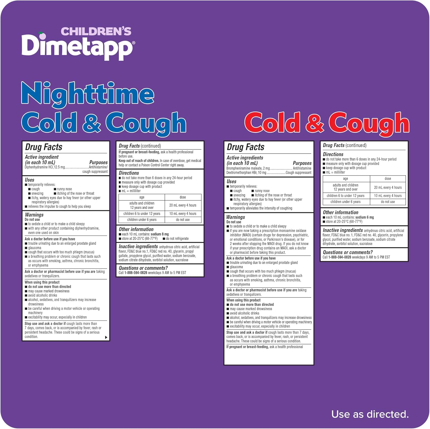 Children's Dimetapp Cold & Cough Value Pack, Antihistamine, Kids Cough Medicine, Grape Flavor, (2) 4 Oz Bottles – Packaging May Vary. - Image 7
