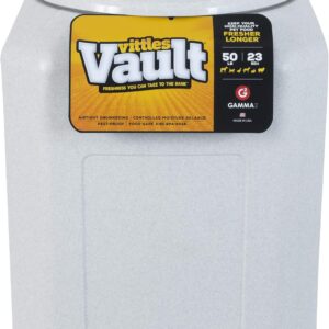 Gamma2 Vittles Vault Pet Food Storage Containers – Sealed Dog and Cat Food Storage Container, Fits up to 50lbs, Made in the USA – [14″ L x 20″ H]