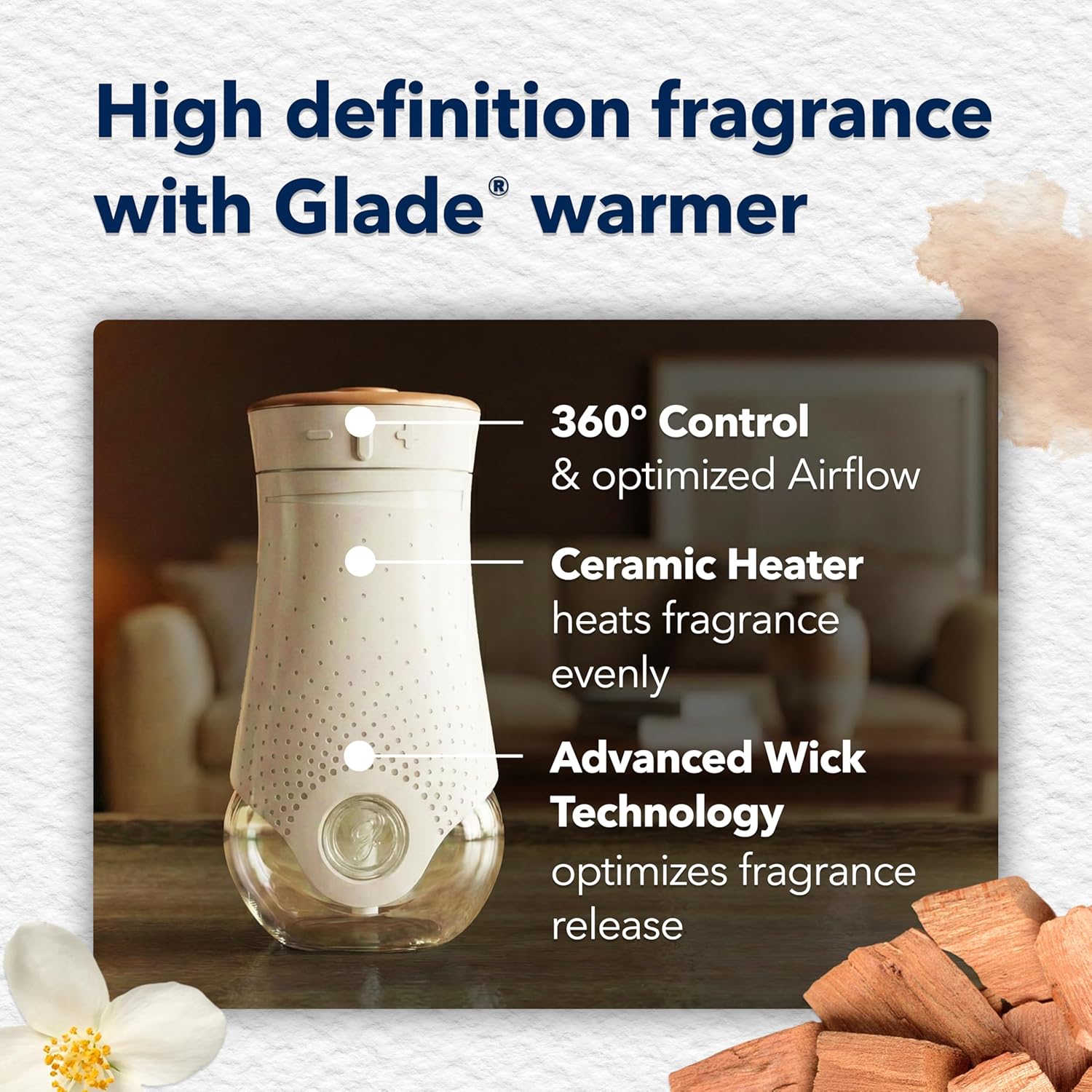 Glade PlugIns Refills Air Freshener, Scented and Essential Oils for Home and Bathroom, Cashmere Woods, 1.34 Fl Oz, 2 Count - Image 7