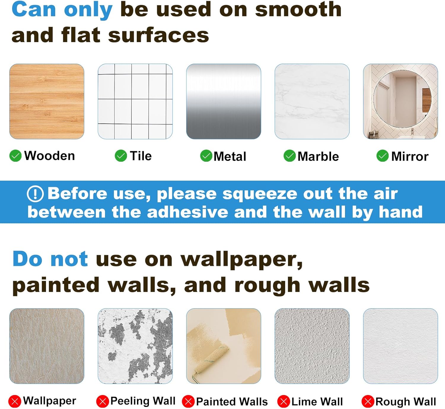 Adhesive Shower Caddy, 2 Pack Acrylic Bathroom Shelves, No Drill Wall Mount Organizer Storage Shelf - Image 7