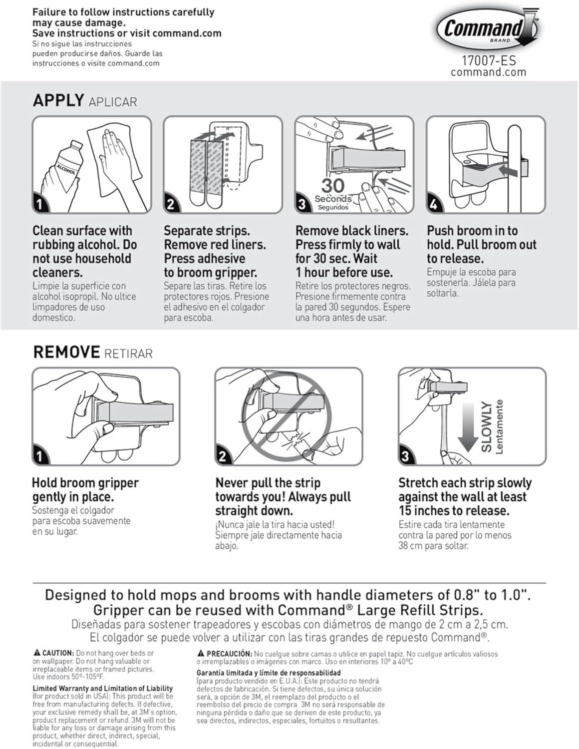 Command Broom and Mop Gripper, 3-Pack, Organize Damage-Free - Image 11