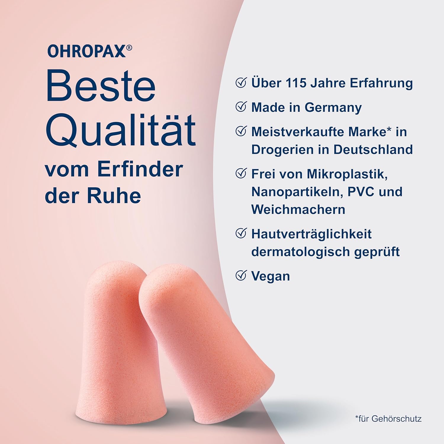 Ohropax Soft Foam Ear Plugs (10 Ear Plugs) - Image 3