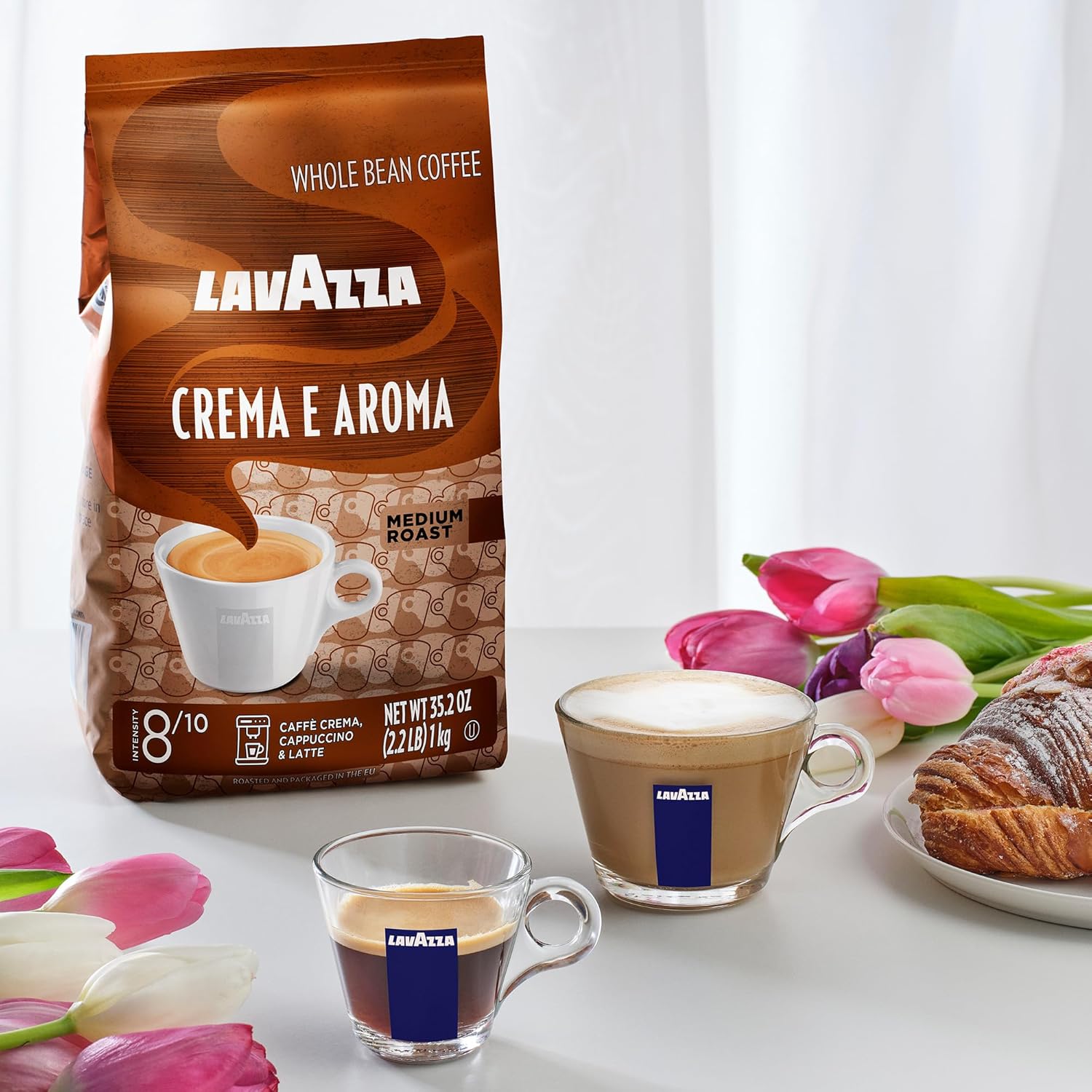 Lavazza Crema E Aroma Whole Bean Coffee Blend, 2.2-Pound Bag , Balanced medium roast with an intense, earthy flavor and long lasting crema, Non-GMO - Image 9
