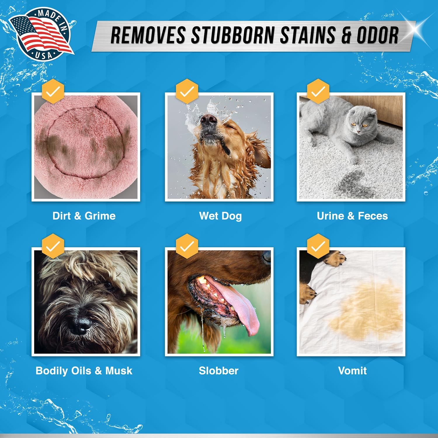 Pet Laundry Detergent Odor Remover - ACTIVE Enzyme Based Powder Detergent for Dogs Beds, Cat Pee, HE Washer Friendly Natural Enzymatic Deodorizer, Urine, Smell, Dog Drool, Stain Eliminator - 64 Loads - Image 6