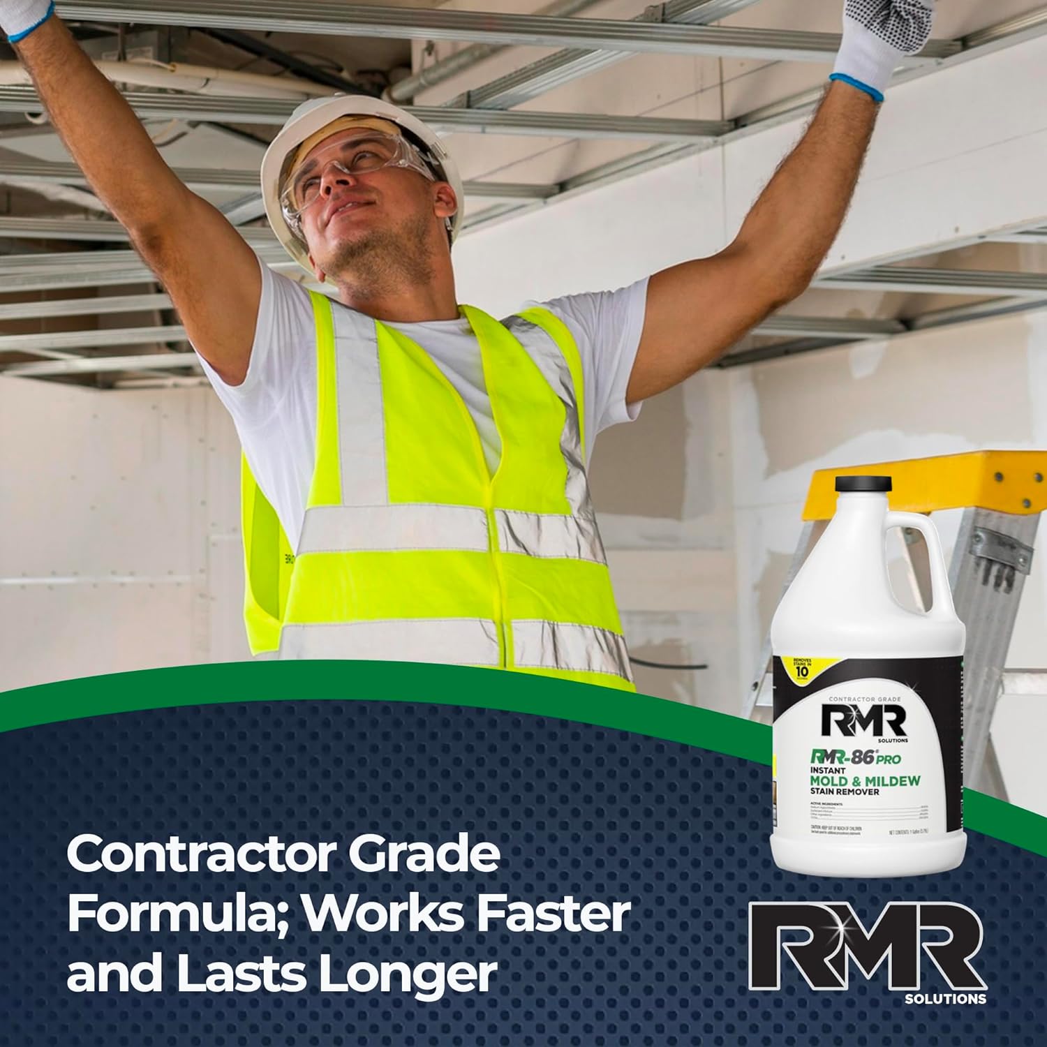 RMR-86 Pro Contractor Grade Mold Stain & Mildew Stain Remover Cleaning Solution, Professional Quality Formula, 1 Gallon - Image 3