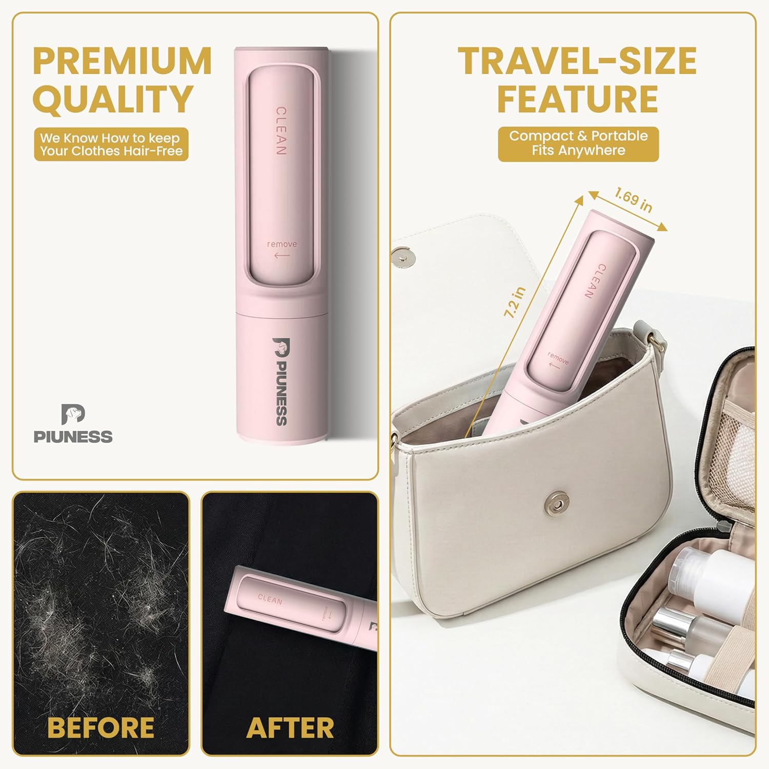 Pet Hair Remover Roller β Reusable Lint Roller for Cat & Dog Hair on Furniture, Couch, Carpet, Car & Bedding β Portable, Eco-Friendly - Image 7