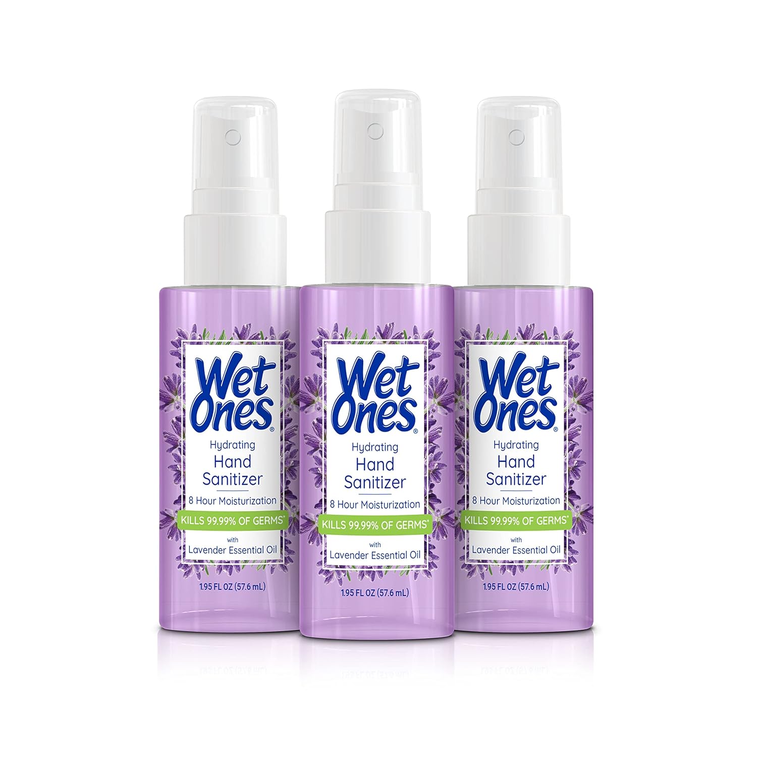 Wet Ones Hydrating Hand Sanitizer Spray Mist | Lavender-Scented Spray Hand Sanitizer Travel Size, 1.95oz (3 Pack) - Image 2