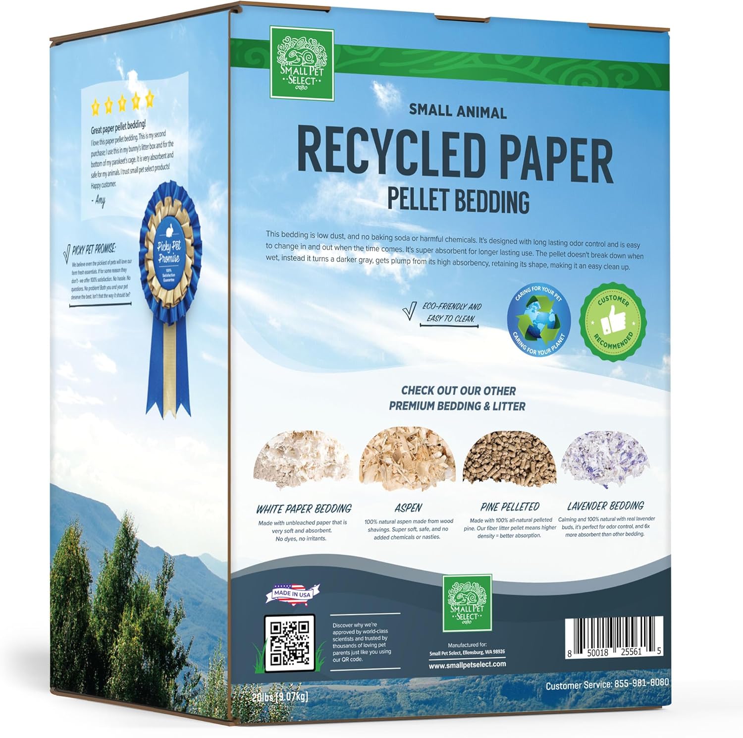 Small Pet Select Recycled Paper Pellet Bedding, Litter for Rabbit, Guinea Pig, Hamster, Bunny and Other Small Animals, 20lb - Image 4