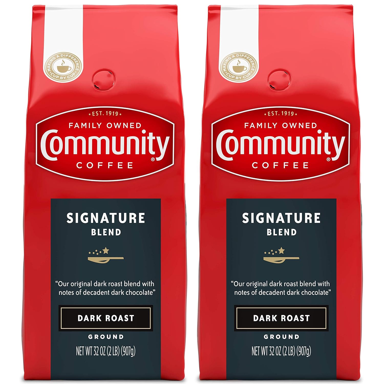 Community Coffee Signature Blend, 64 Ounces Ground Coffee, Dark Roast, 32 Ounce Bag (Pack of 2) - Image 2