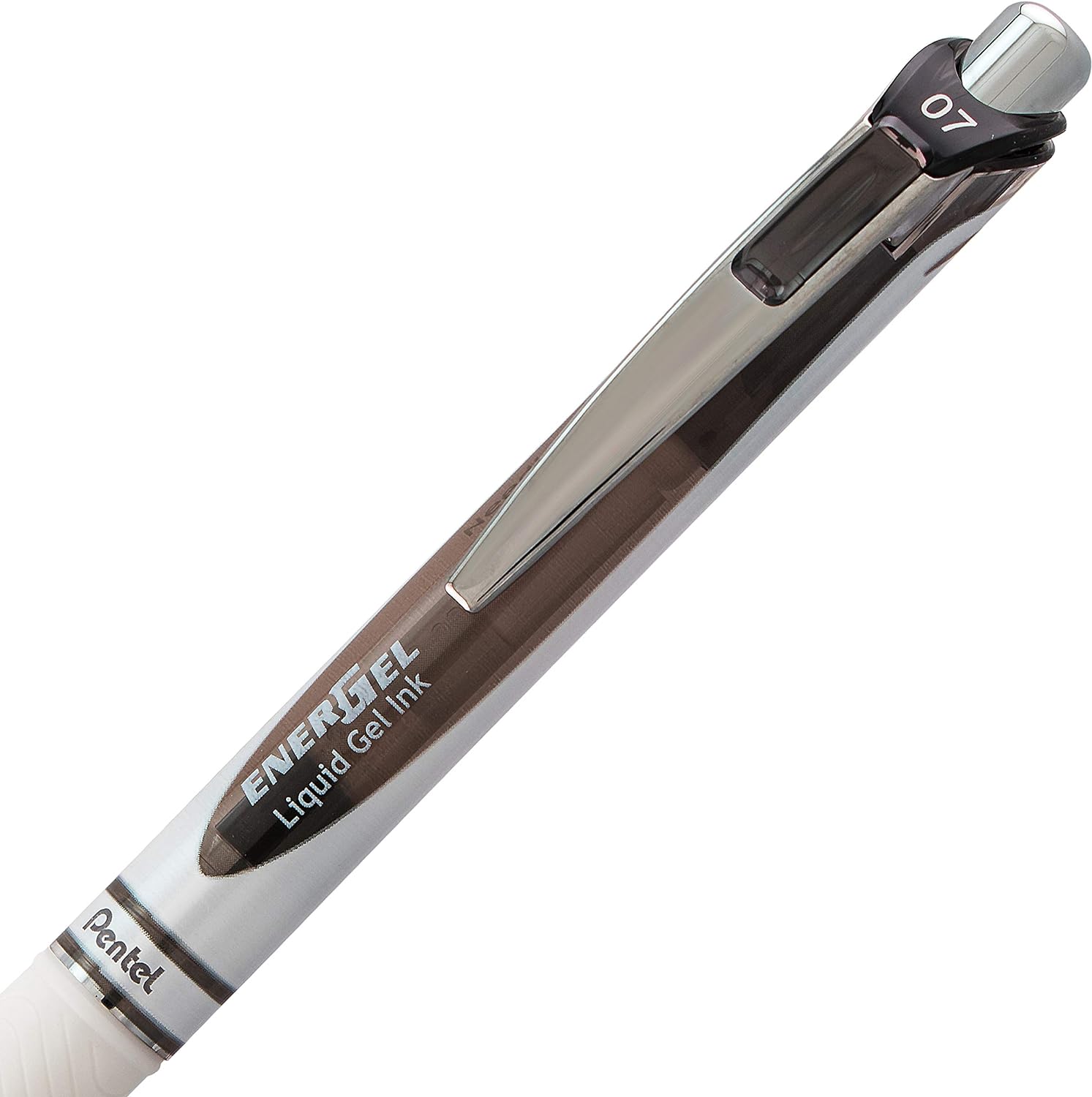 Pentel EnerGel Pearl RTX Retractable Liquid Gel Pen, (0.7mm), Medium Line, Needle Tip, Black Ink, Pack of 2 (BLN77WBP2A) - Image 4