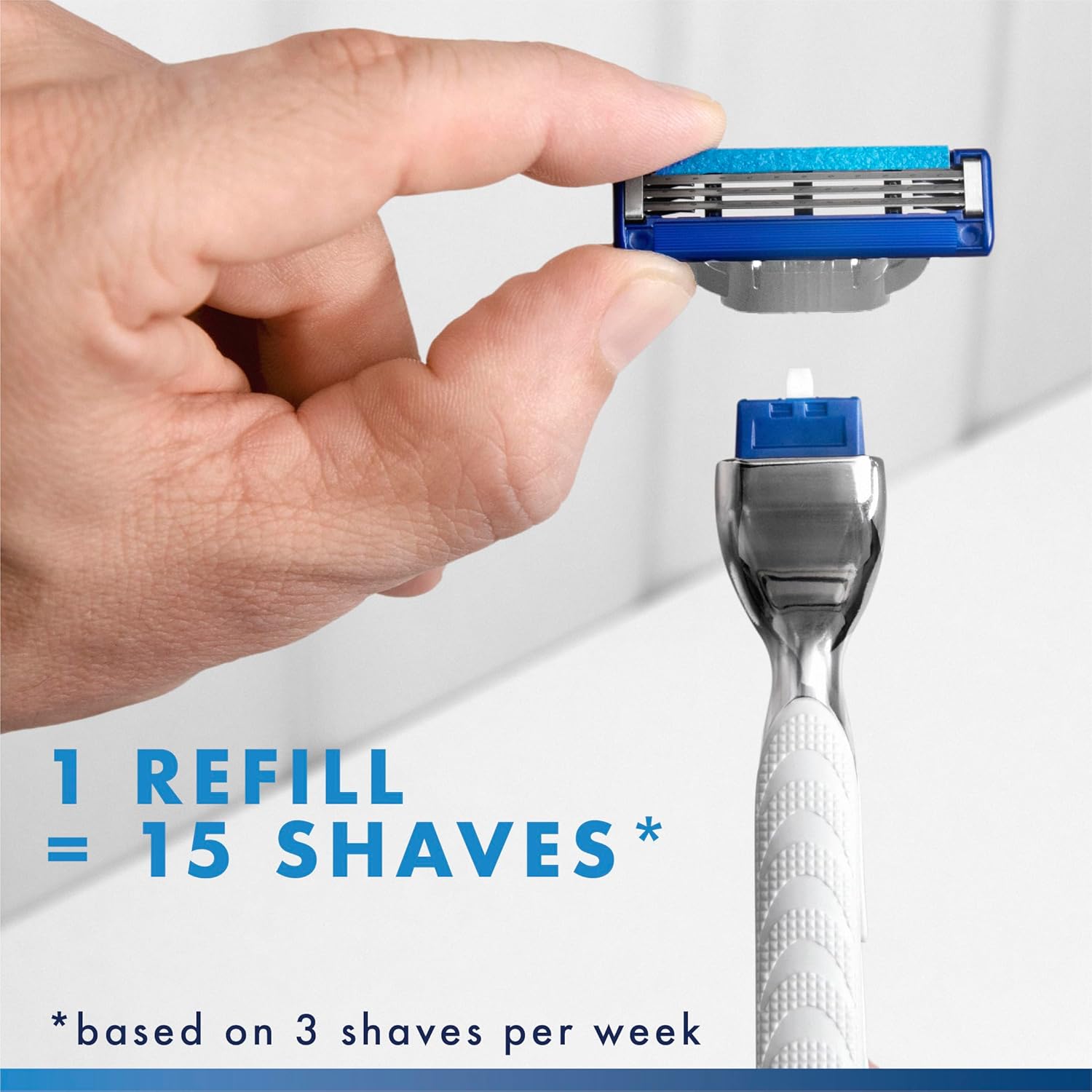 Gillette Mach3 Turbo Razors for Men, 1 Handle, 4 Blade Refills - Image 8