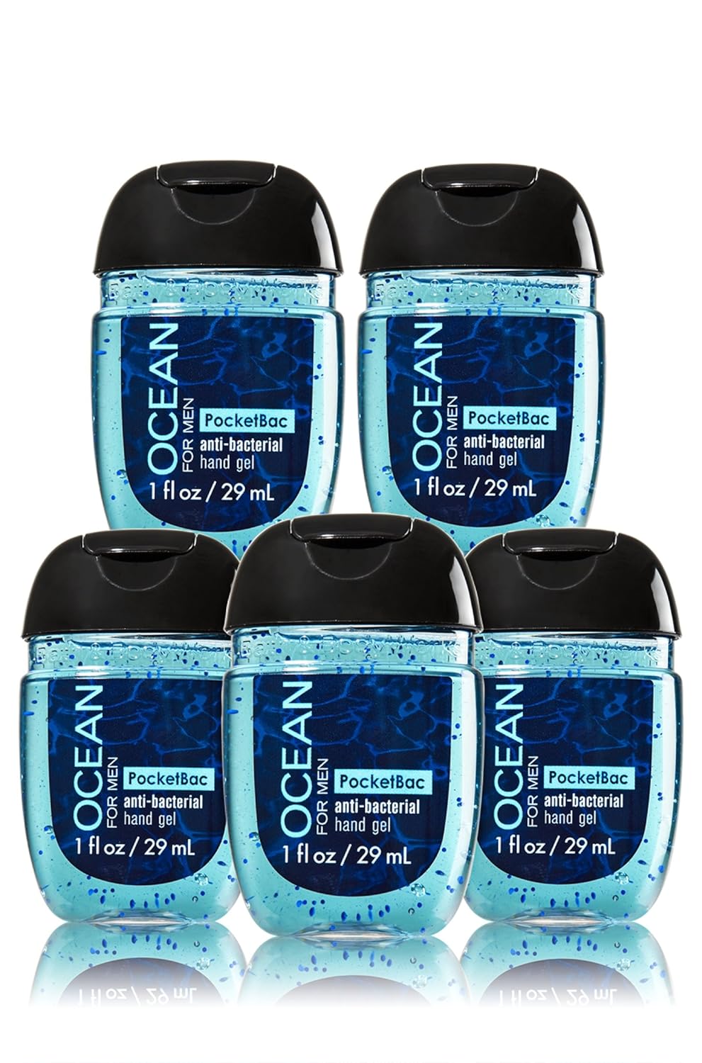 Bath & Body Works Ocean for Men Pocketbac - Bundle of 5 - Antibacterial Hand Sanitizer Gel - Image 2