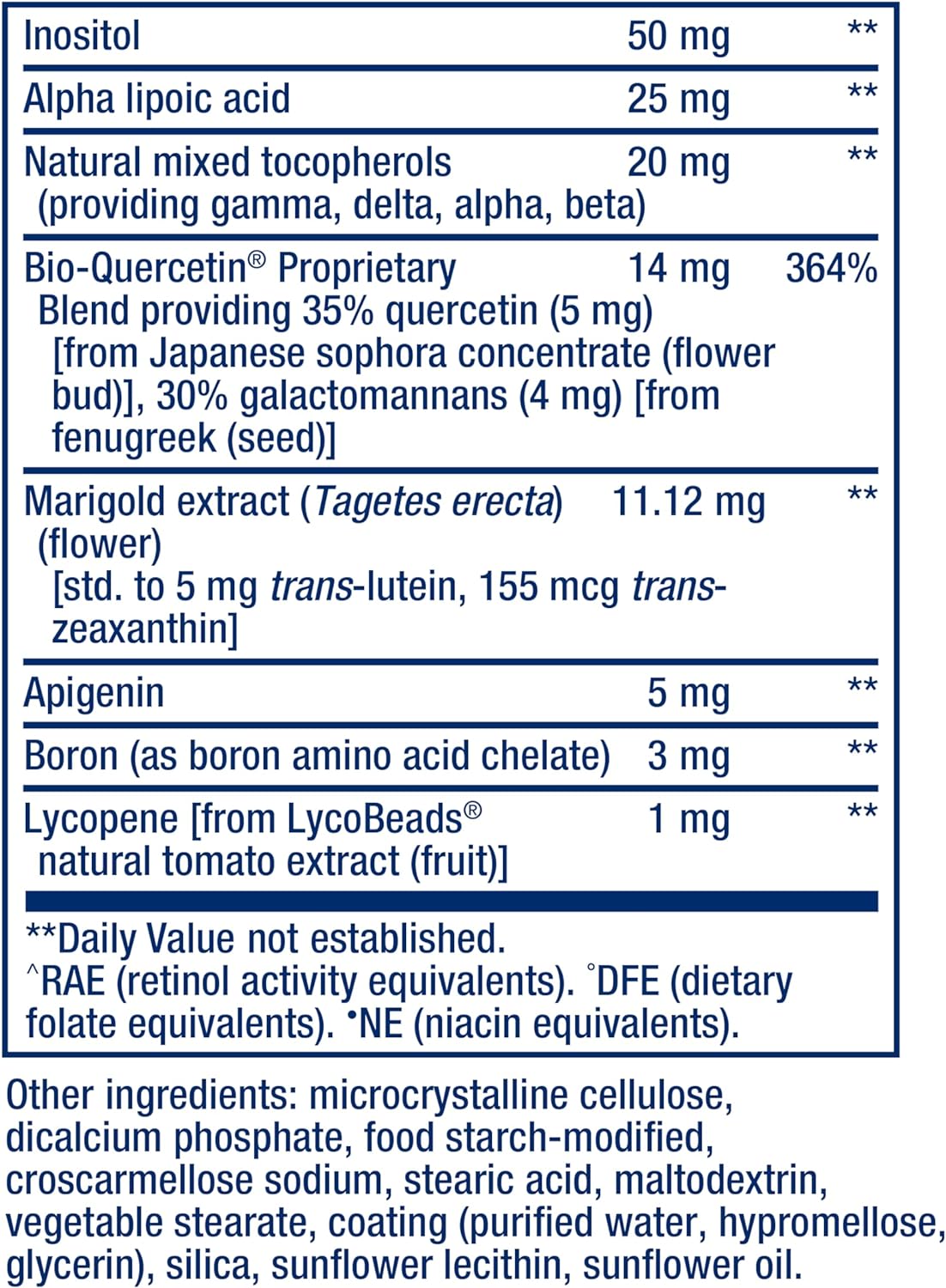 Life Extension One-Per-Day Multivitamin – Packed with Over 25 Vitamins, Minerals & Plant Extracts, Quercetin, 5-MTHF Folate & More – 1-Daily, Non-GMO, Gluten-Free – 60 Tablets - Image 6