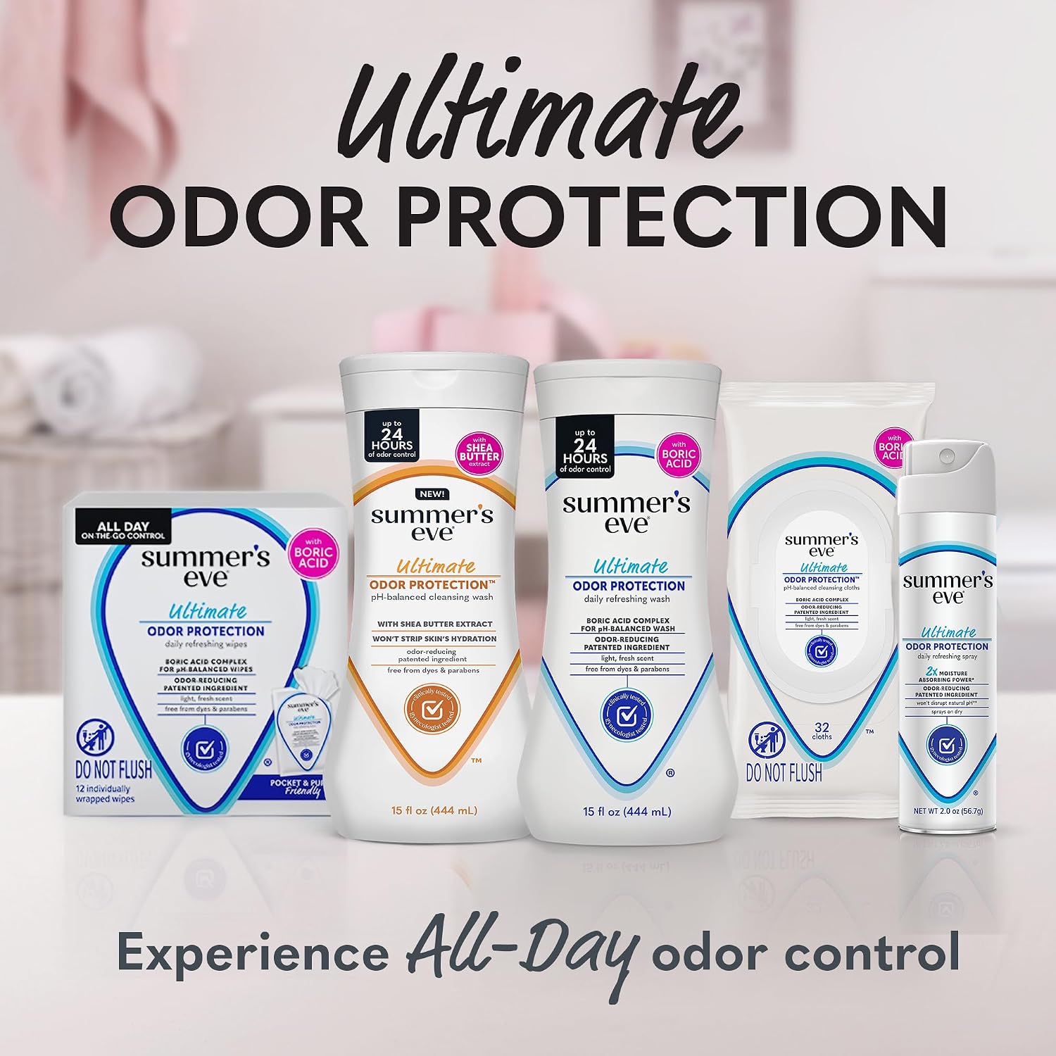 Summer’s Eve Ultimate Odor Protection Feminine Wash with Shea Butter - Up to 24 Hour Vaginal Odor Control, pH Balanced Formula, Clinically & Gynecologist Tested Intimate Body Wash - 15 Fl Oz - Image 7