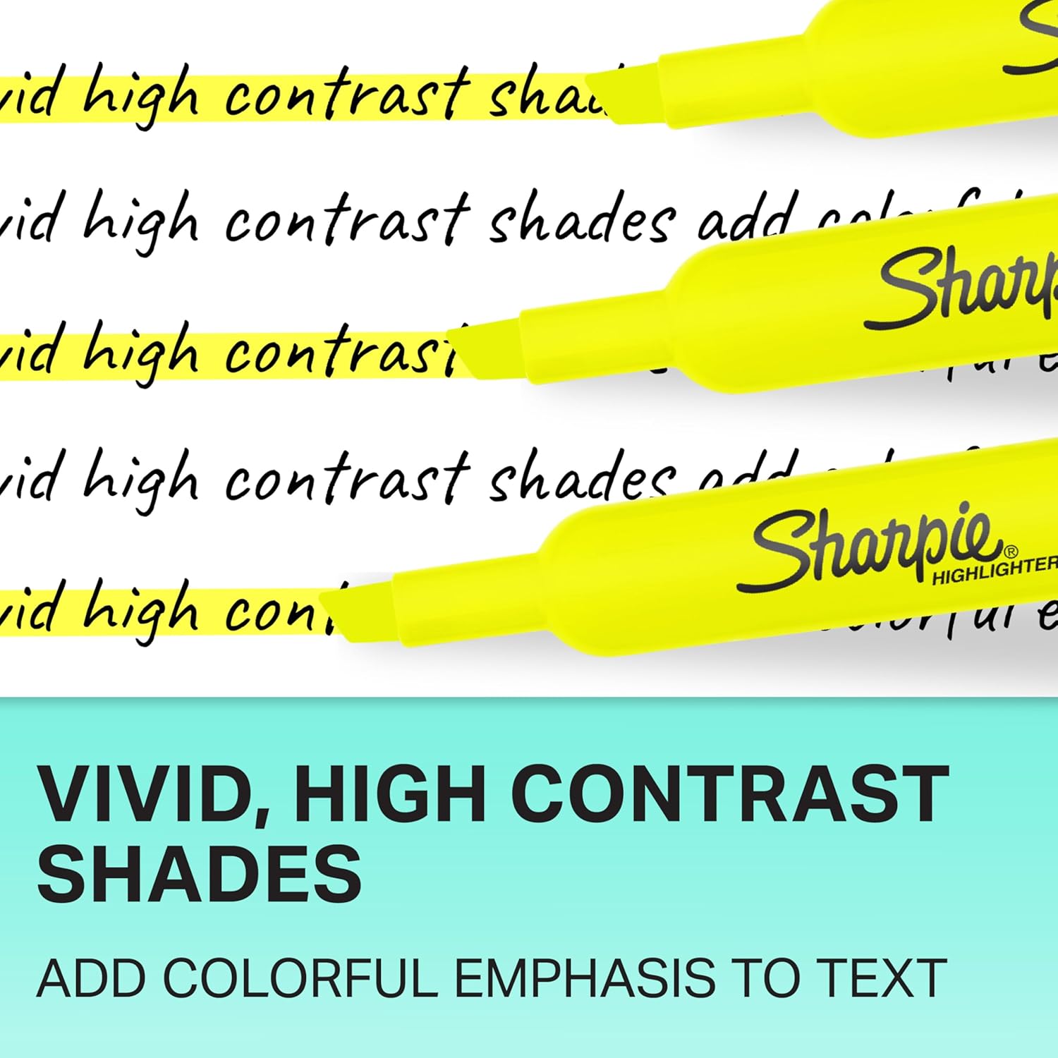 Sharpie 25162PP Accent Tank-Style Highlighter, Fluorescent Yellow, 2-Pack - Image 5