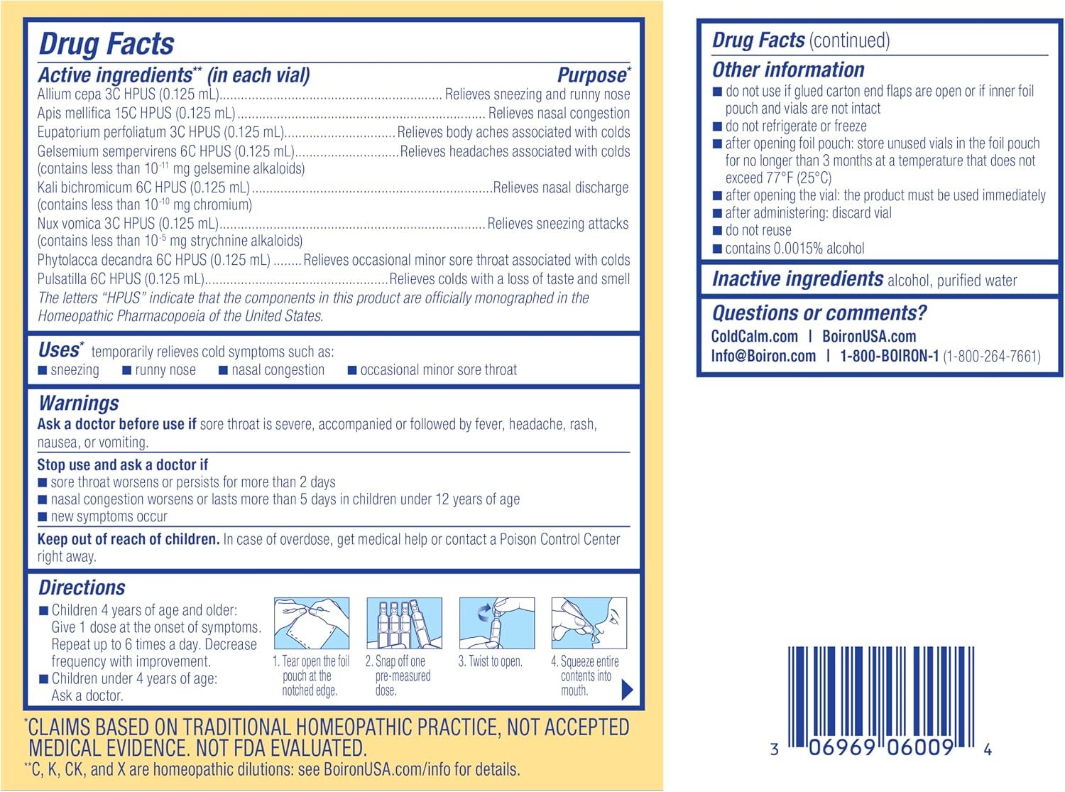 Boiron ColdCalm Kids Single-Use Drops for Relief from Cold Symptoms of Sneezing, Runny Nose, and Nasal Congestion - Sterile and Non-Drowsy Liquid Doses - 30 Count - Image 9