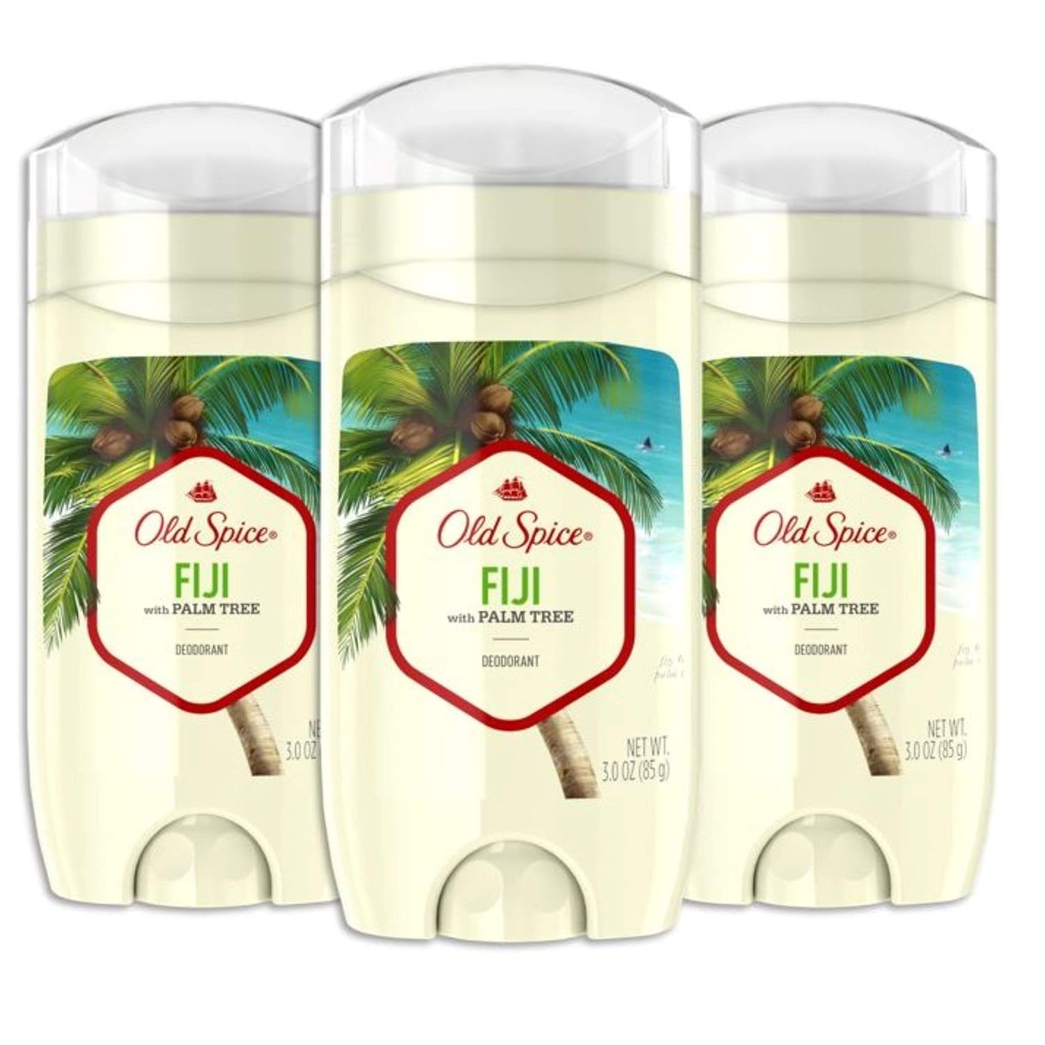 Old Spice Aluminum Free Deodorant for Men Fiji With Palm Tree Scent Inspired By Nature 3 Oz, Pack Of 3 - Image 2