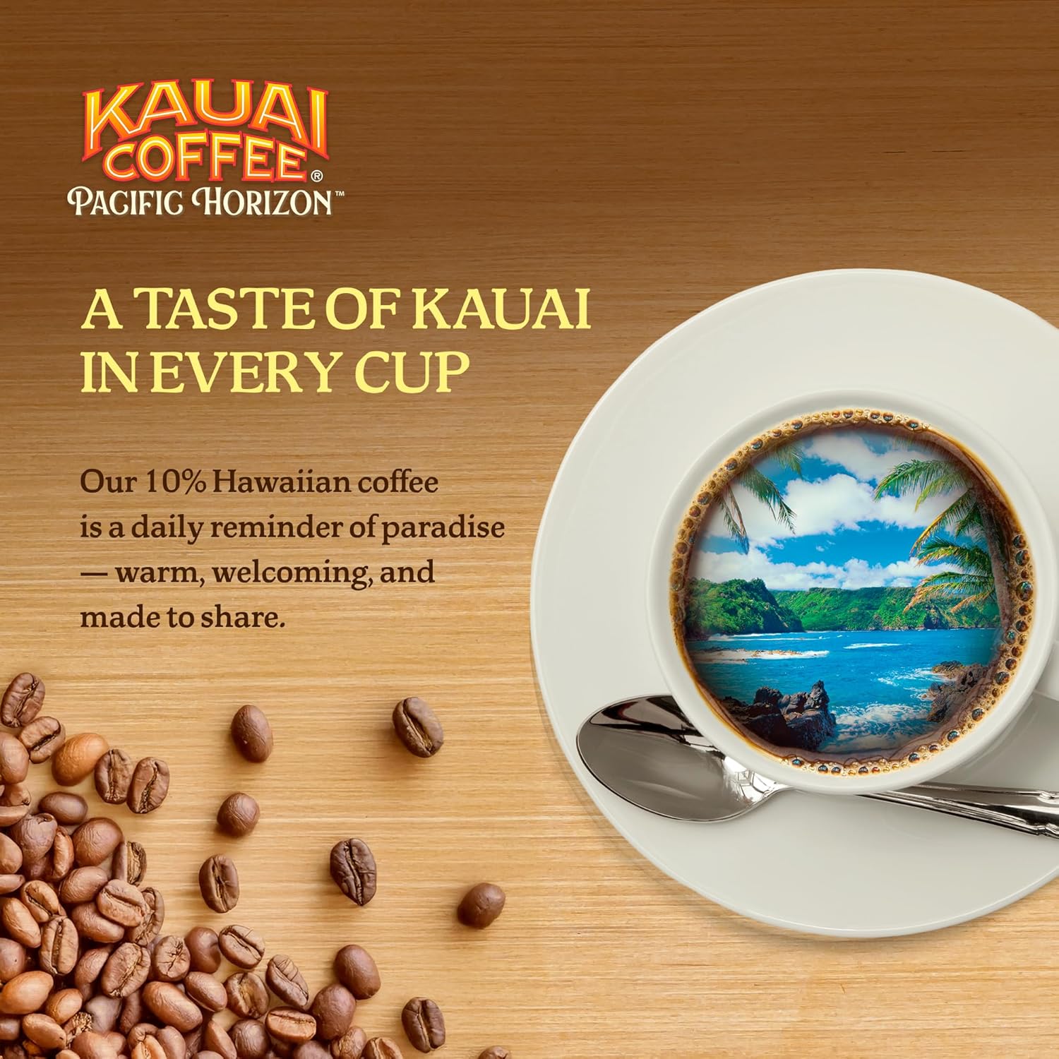 Kauai Coffee Ground Coffee – Smooth, Rich, Medium Roast – Nutty Caramel and Tropical Coconut – Arabica Coffee, 10% Hawaiian with No Bitterness – Coconut Caramel Crunch, 1 Pack of 10oz - Image 3