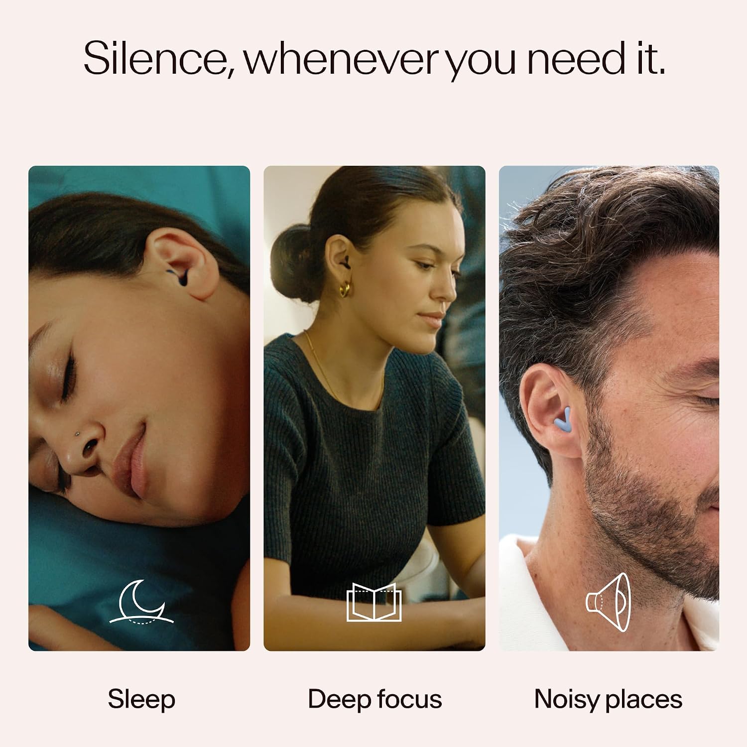 Alpine Silence Earplugs for Sleep, Focus & Travel - V-Shape Snug Fit & Soft Oval Tips – 4 Sizes XS/S/M/L - Comfortable, Reusable Hearing Protection - up to 22 dB – Blue - Image 9