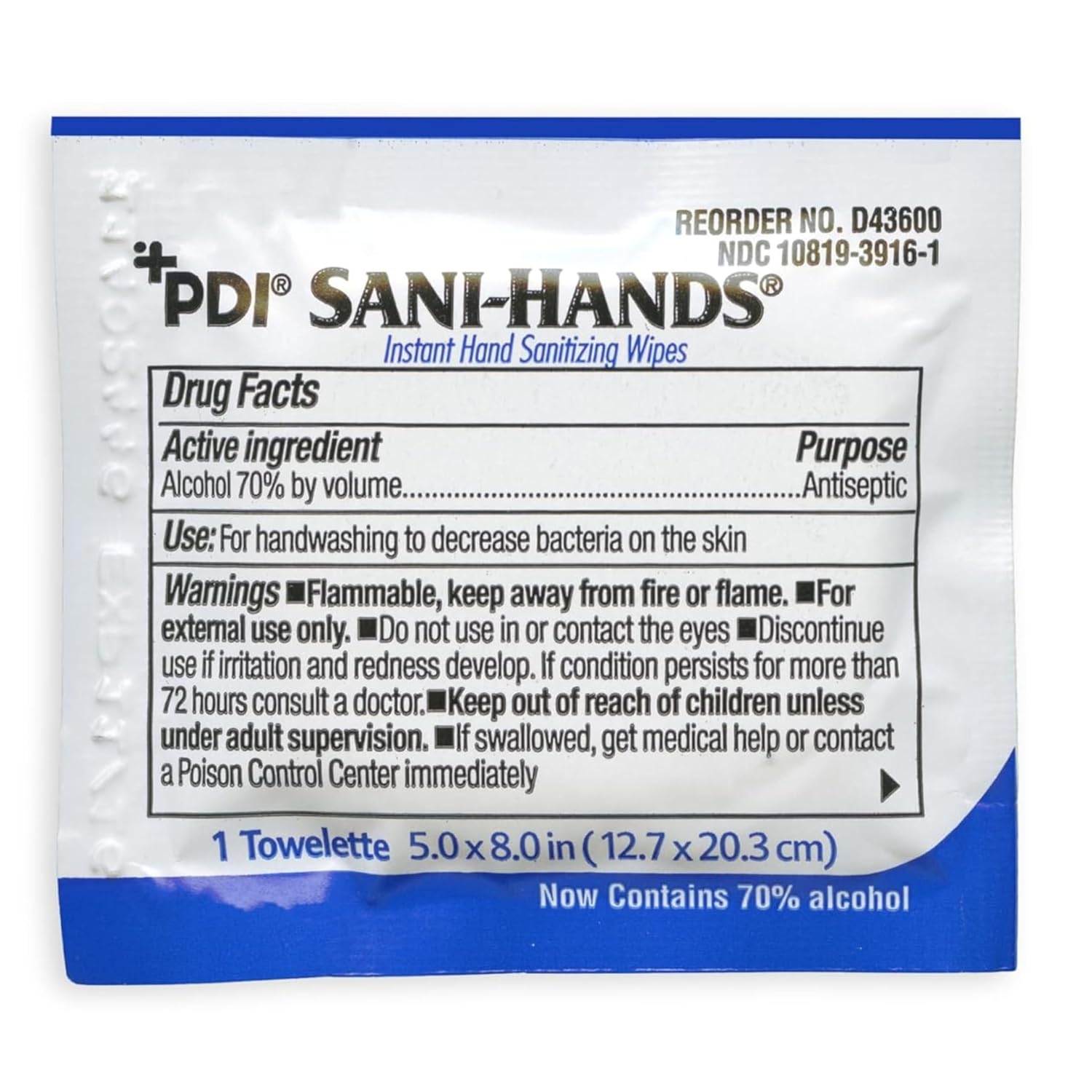 Sani-Hands Hand Sanitizer Wipes 100 Packets Per Box - Image 5