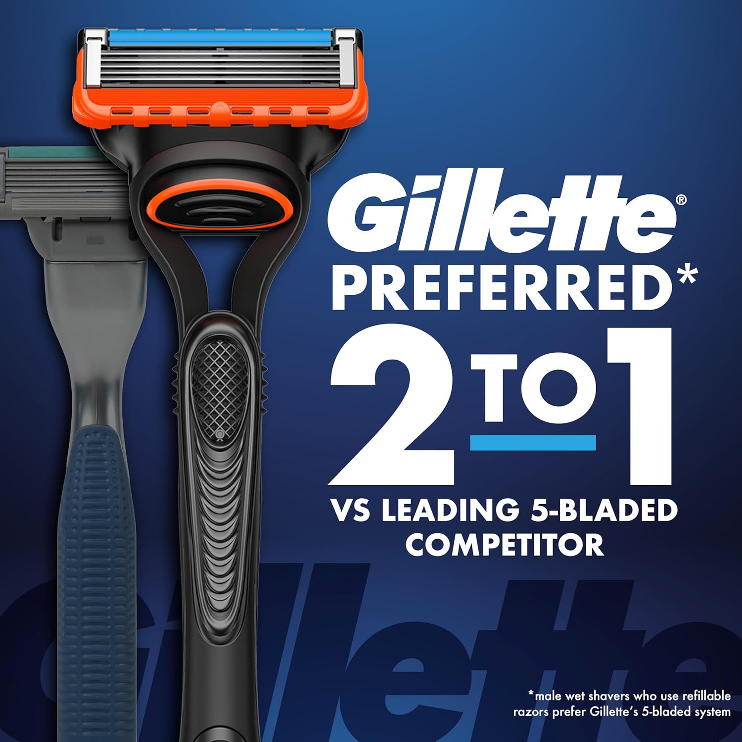 Gillette Fusion5 Razor for Men, 5-Blade, 1 Razor Handle, 3 Blade Refills - Image 3
